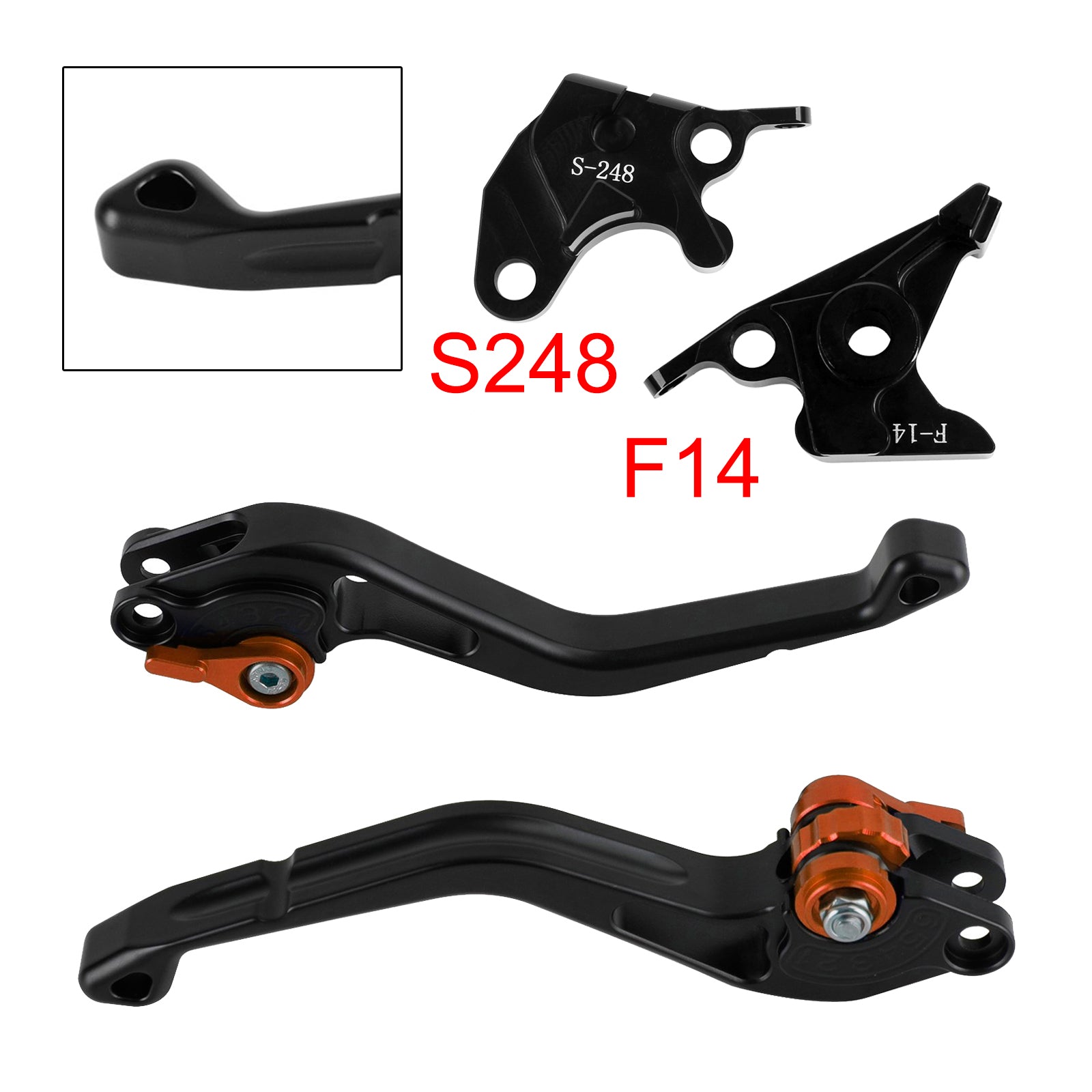 NEW Short Clutch Brake Lever fit for Suzuki GSXR600 750 DL650 GSR600 Orange