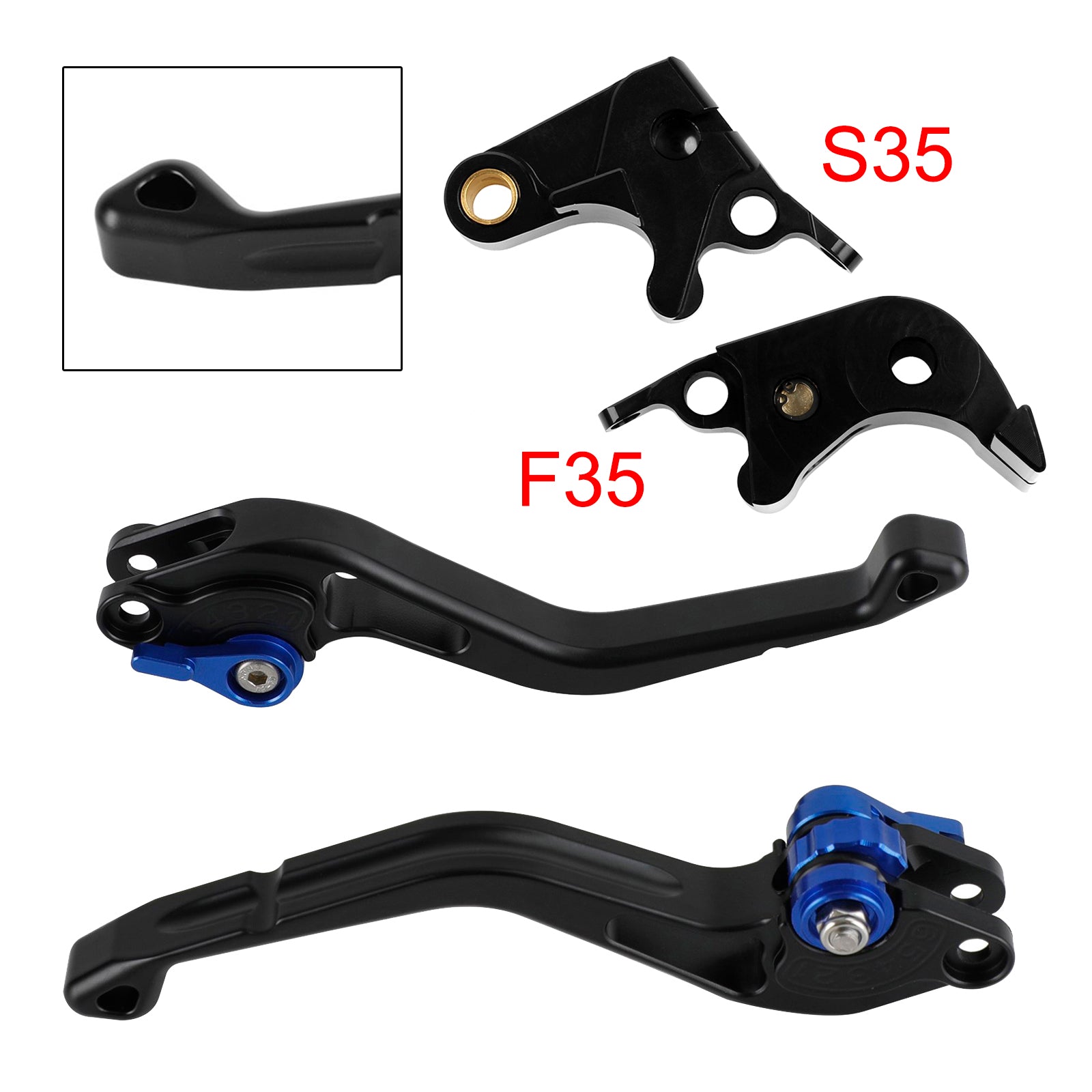 NEW Short Clutch Brake Lever fit for Suzuki GSXR600 06-10 GSXR1000 05-06 Blue