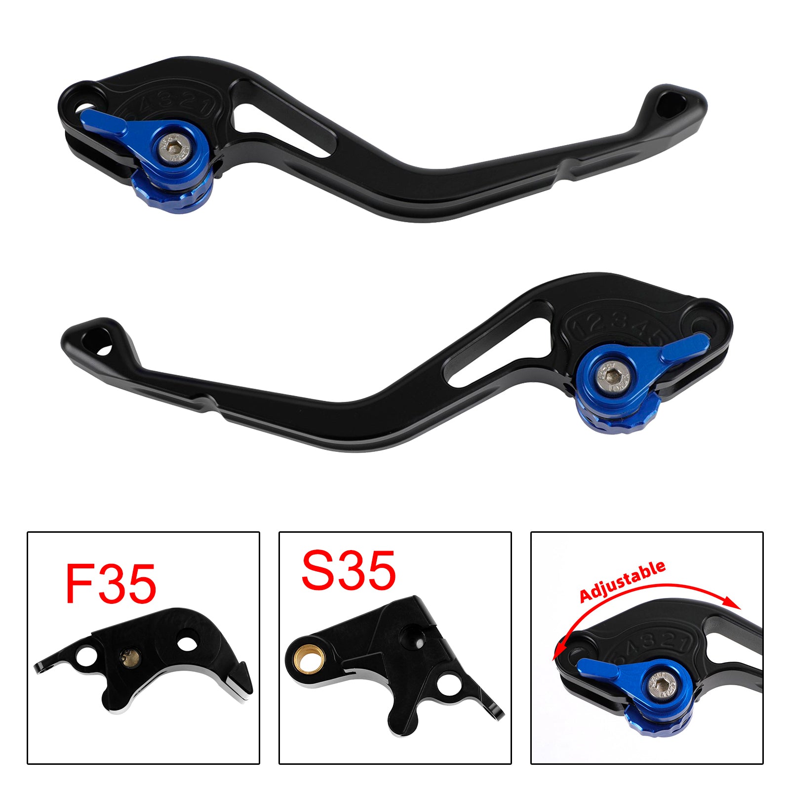 NEW Short Clutch Brake Lever fit for Suzuki GSXR600 06-10 GSXR1000 05-06 Blue