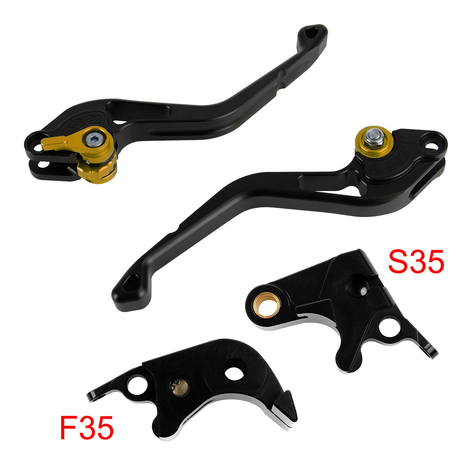 NEW Short Clutch Brake Lever fit for Suzuki GSXR600 06-10 GSXR1000 05-06 Gold
