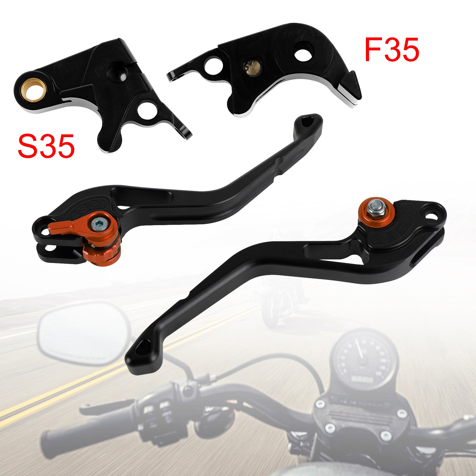 NEW Short Clutch Brake Lever fit for Suzuki GSXR600 06-10 GSXR1000 05-06 Orange