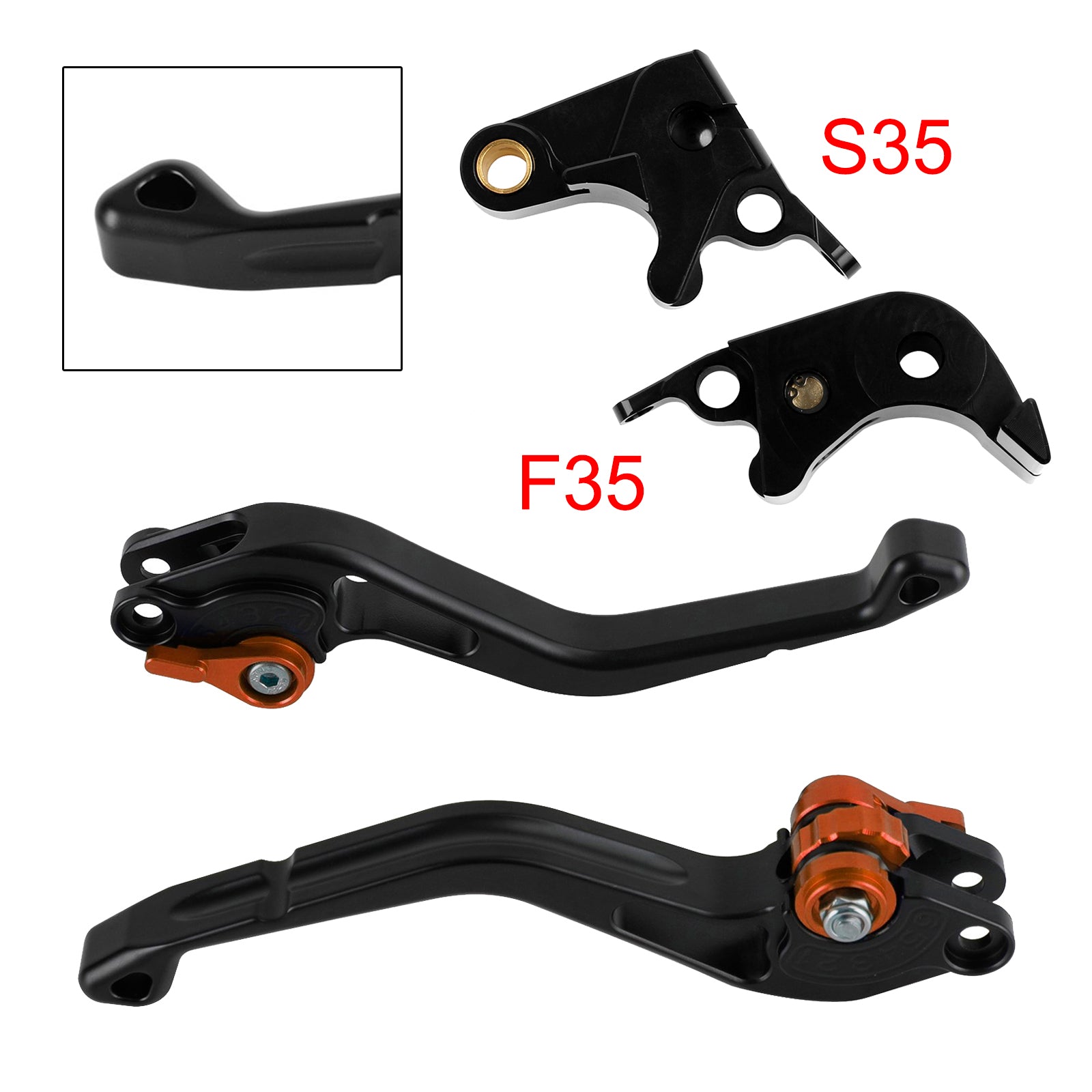 NEW Short Clutch Brake Lever fit for Suzuki GSXR600 06-10 GSXR1000 05-06 Orange