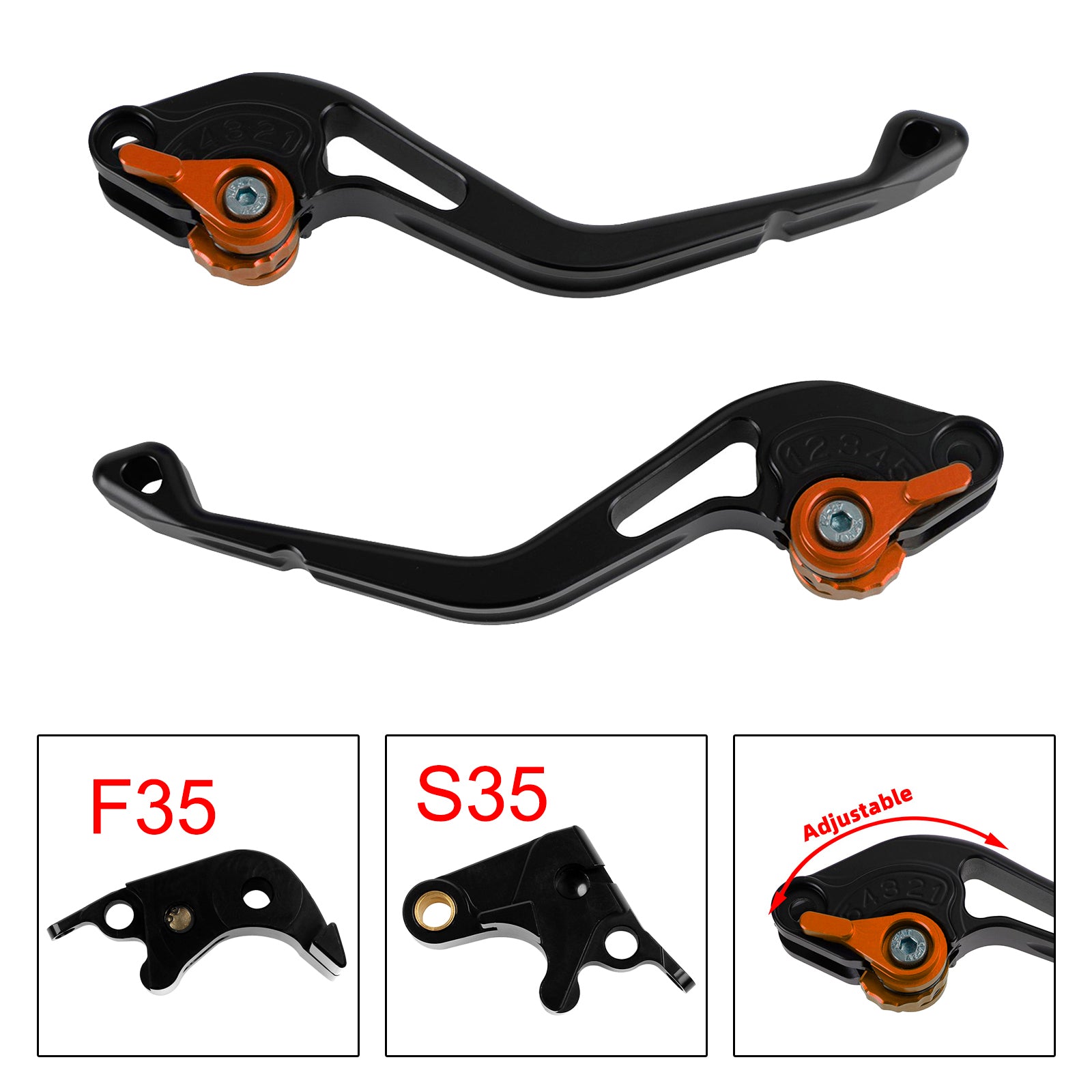 NEW Short Clutch Brake Lever fit for Suzuki GSXR600 06-10 GSXR1000 05-06 Orange
