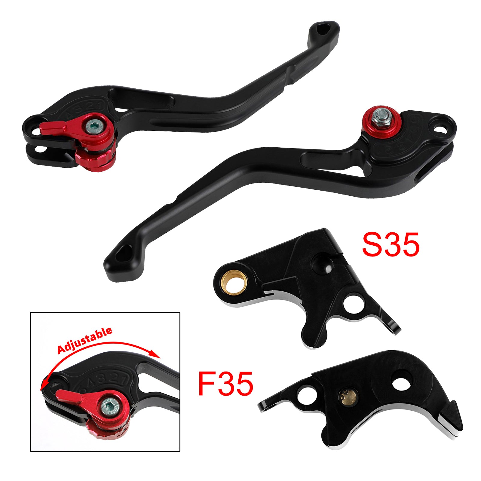 NEW Short Clutch Brake Lever fit for Suzuki GSXR600 06-10 GSXR1000 05-06 Red