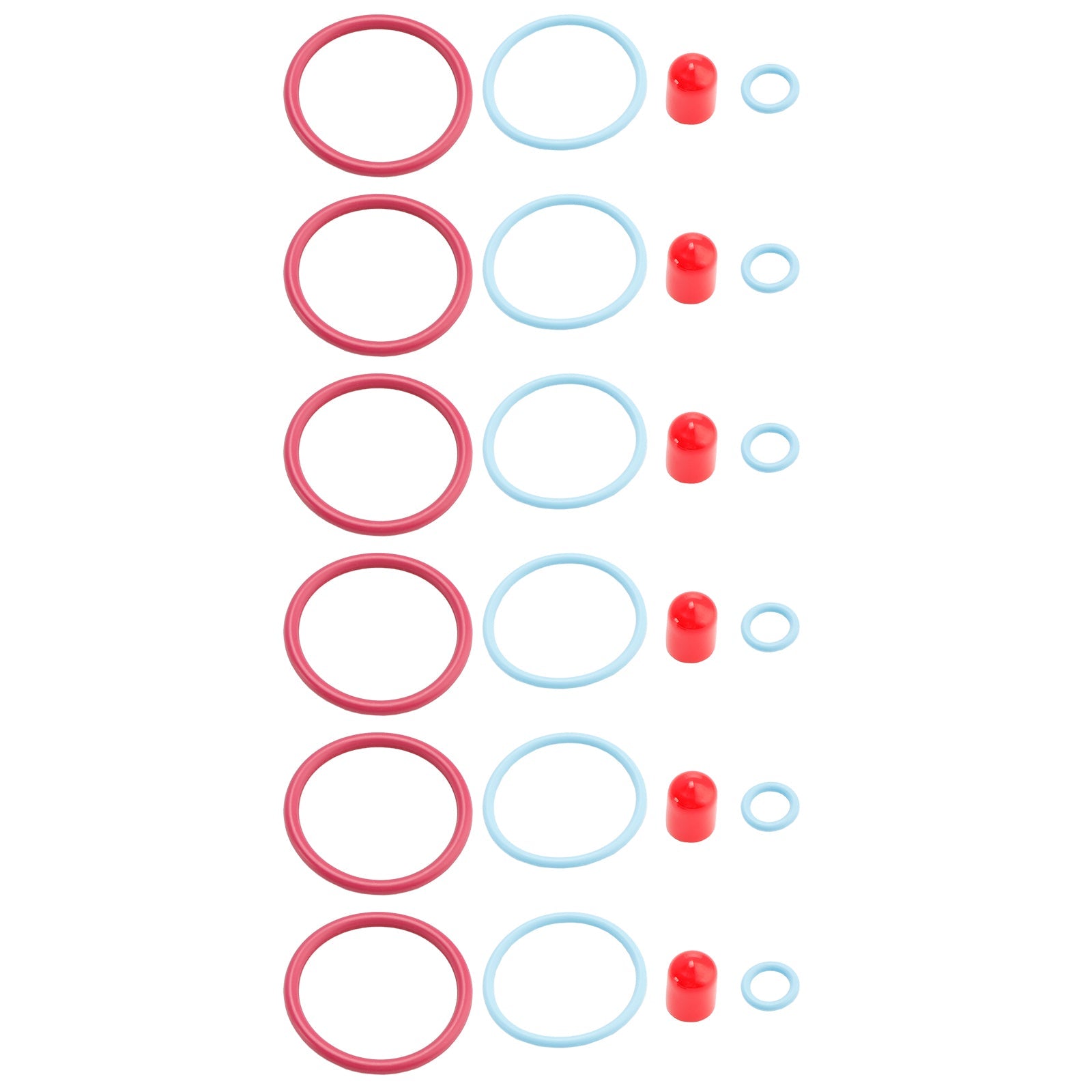 6PCS Fuel Injectors Seal O-Ring Kit Fit Caterpillar Fit CAT C15/3406E External