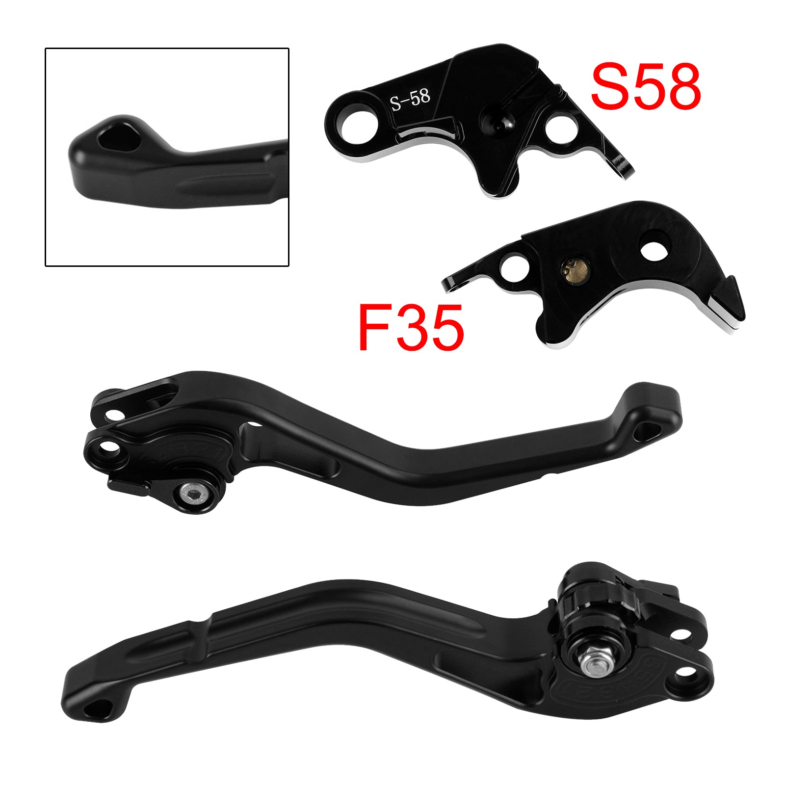 NEW Short Clutch Brake Lever fit for Suzuki GSXR60006-10 GSX-S1000/F 2015 Black