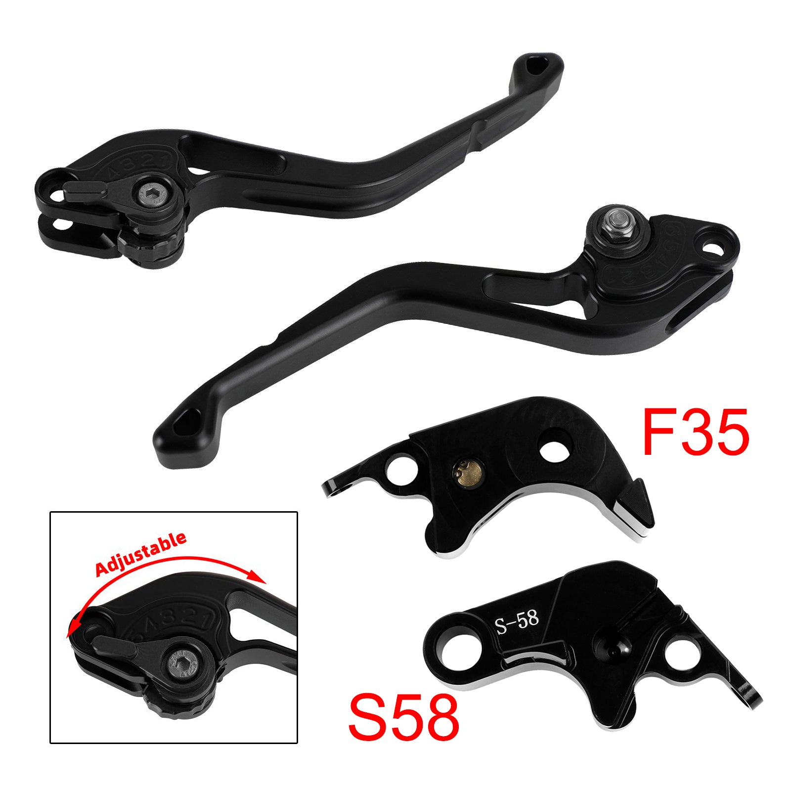 NEW Short Clutch Brake Lever fit for Suzuki GSXR60006-10 GSX-S1000/F 2015 Black
