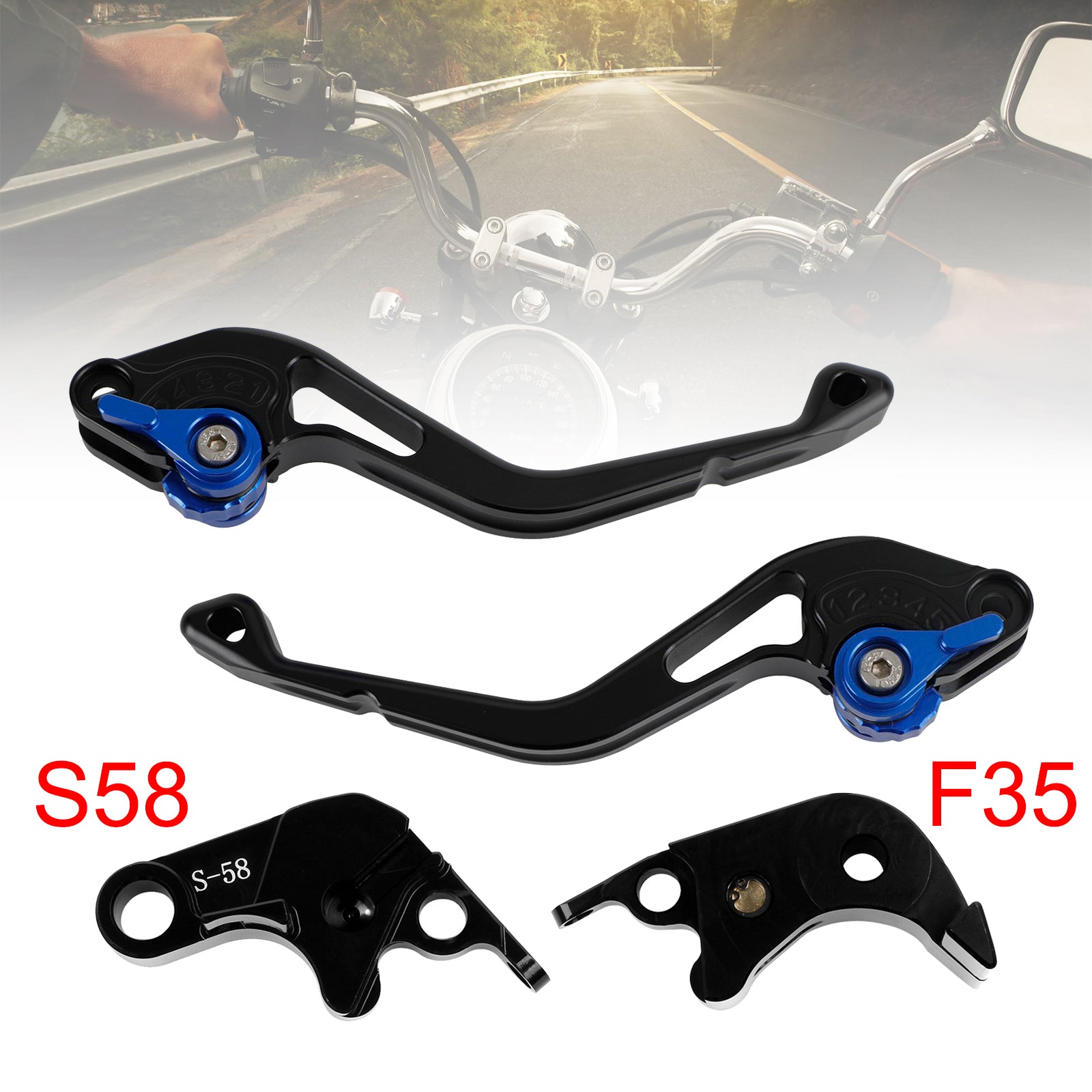 NEW Short Clutch Brake Lever fit for Suzuki GSXR60006-10 GSX-S1000/F 2015 Blue