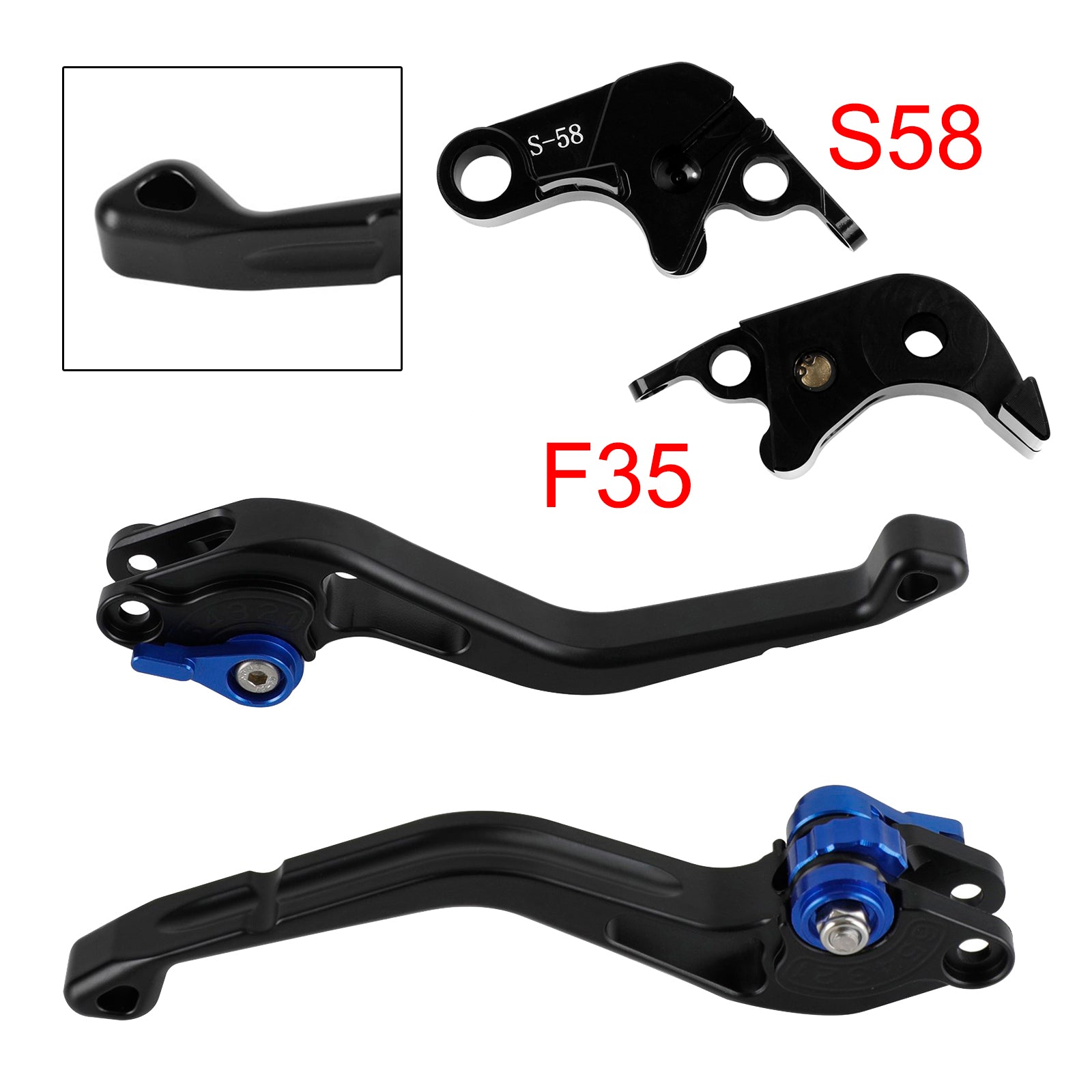 NEW Short Clutch Brake Lever fit for Suzuki GSXR60006-10 GSX-S1000/F 2015 Blue