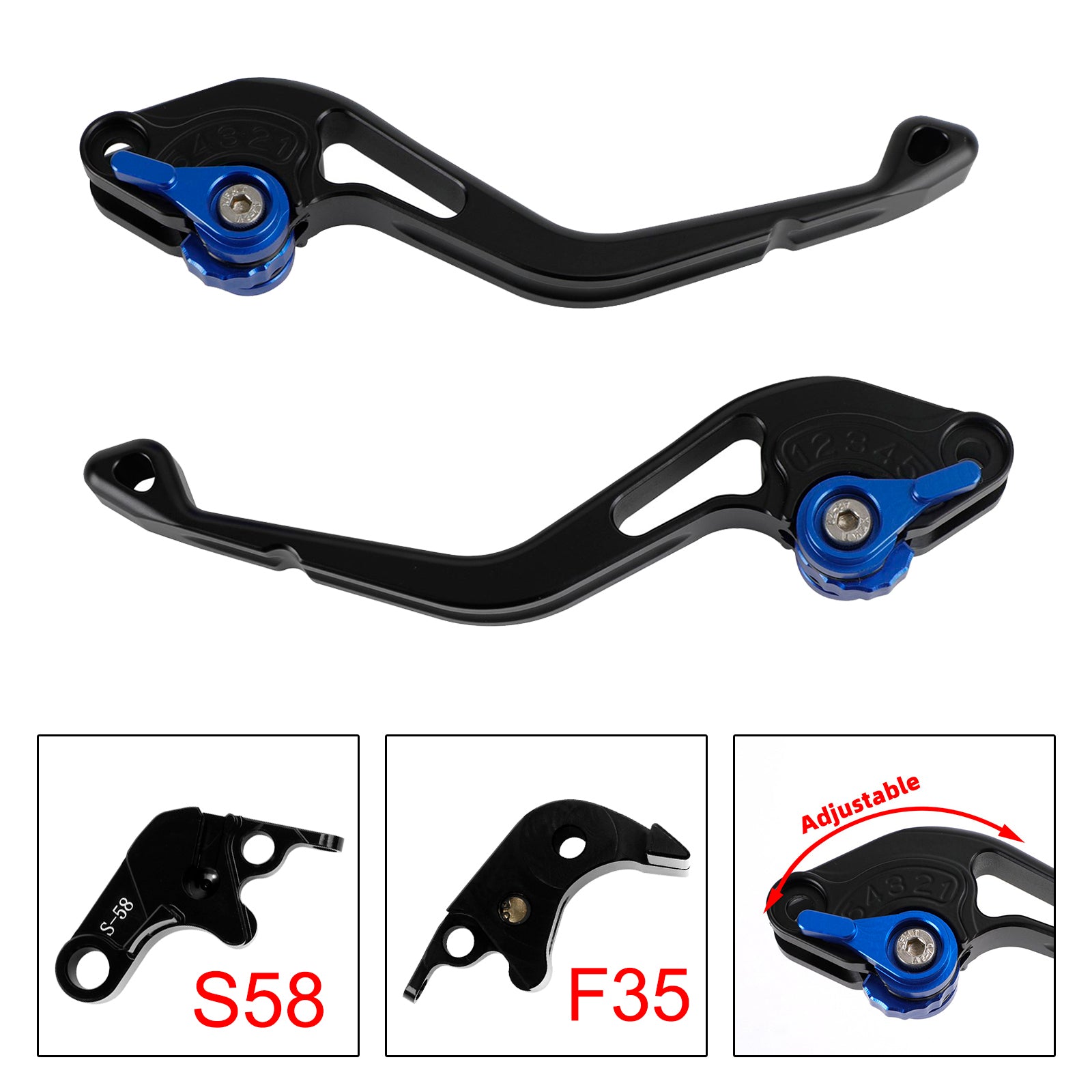 NEW Short Clutch Brake Lever fit for Suzuki GSXR60006-10 GSX-S1000/F 2015 Blue