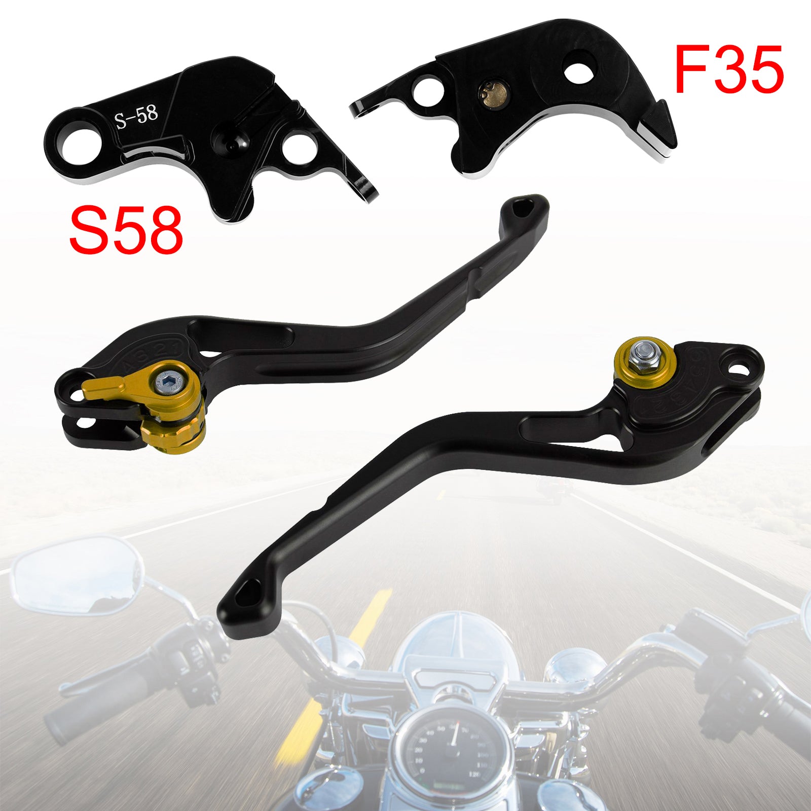 NEW Short Clutch Brake Lever fit for Suzuki GSXR60006-10 GSX-S1000/F 2015 Gold