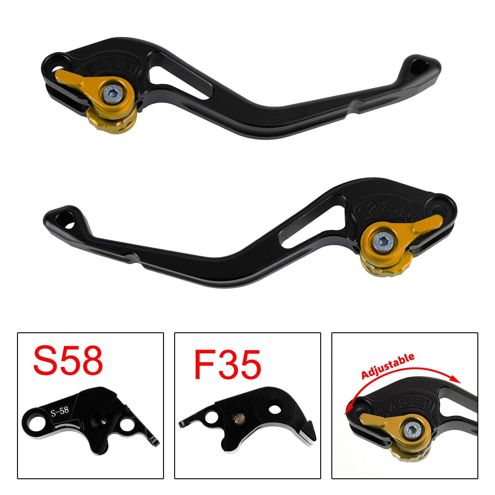 NEW Short Clutch Brake Lever fit for Suzuki GSXR60006-10 GSX-S1000/F 2015 Gold