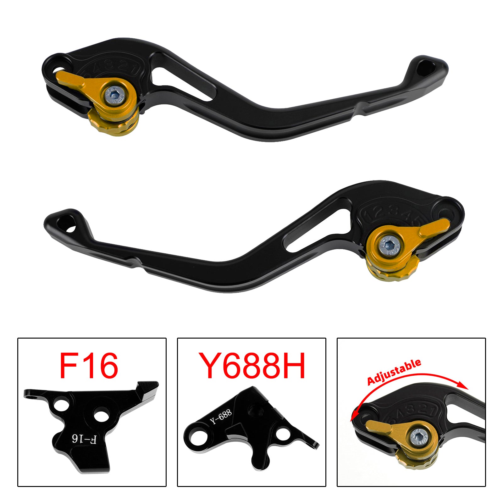 NEW Short Clutch Brake Lever fit for Yamaha FZ6 FAZER XSR 700 900 ABS Gold