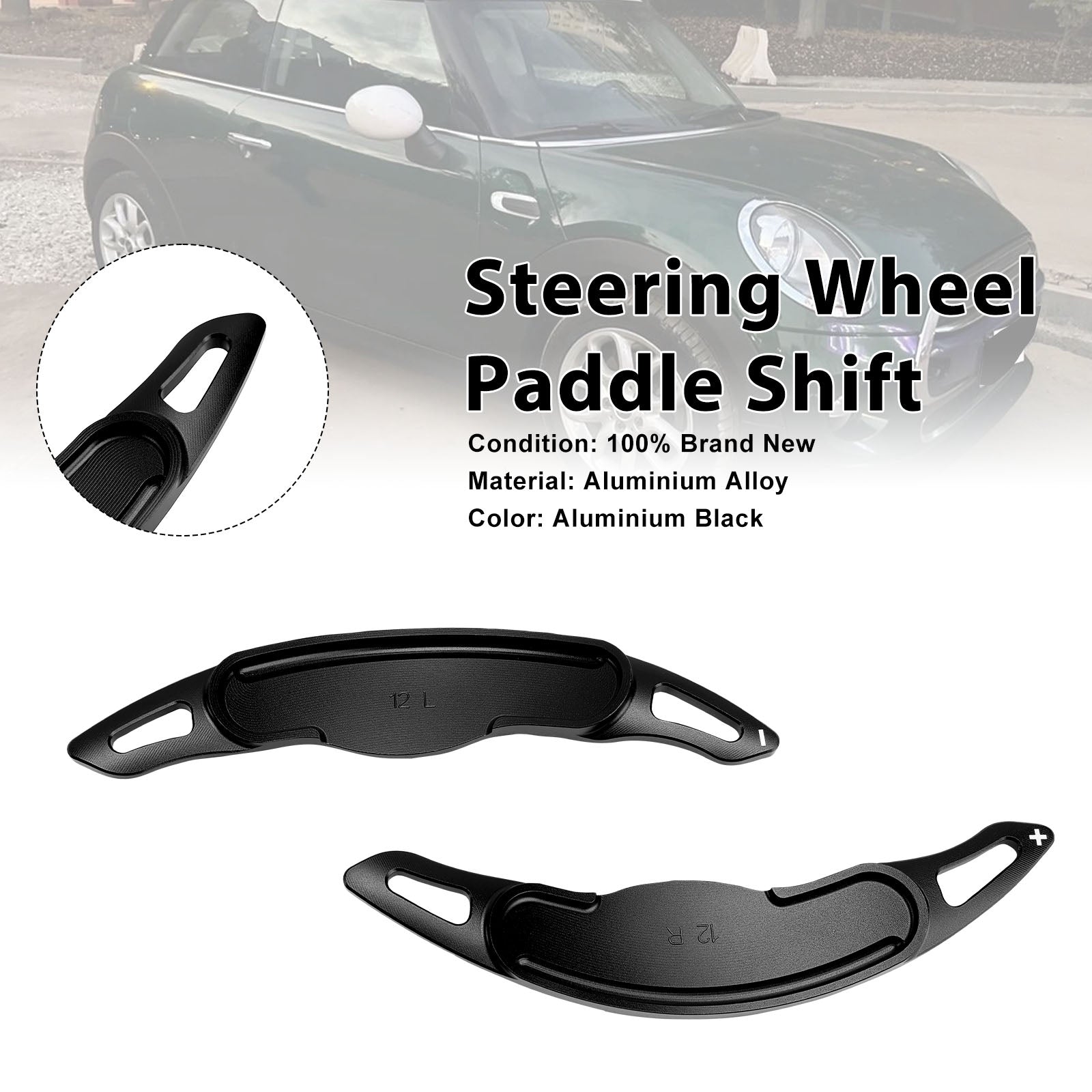 Steering Wheel Paddle Shifter For Mini F54 F55 F56 F57 Aluminium Black