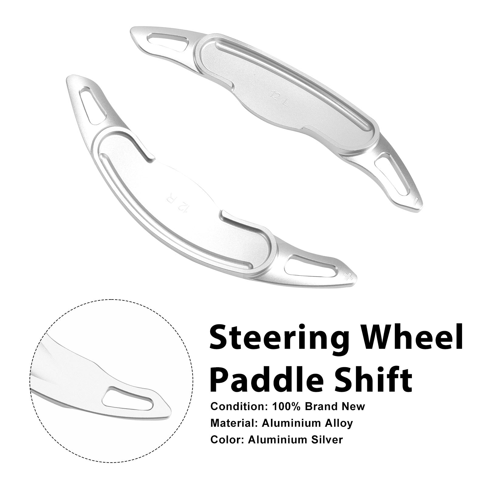 Steering Wheel Paddle Shifter For Mini F54 F55 F56 F57 Aluminium Silver