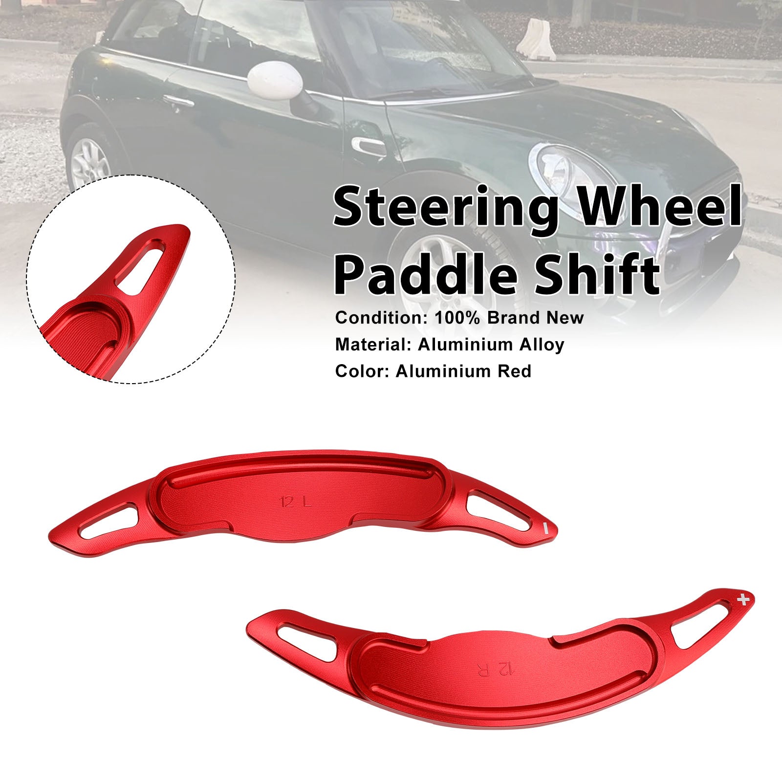 Steering Wheel Paddle Shifter For Mini F54 F55 F56 F57 Aluminium Red