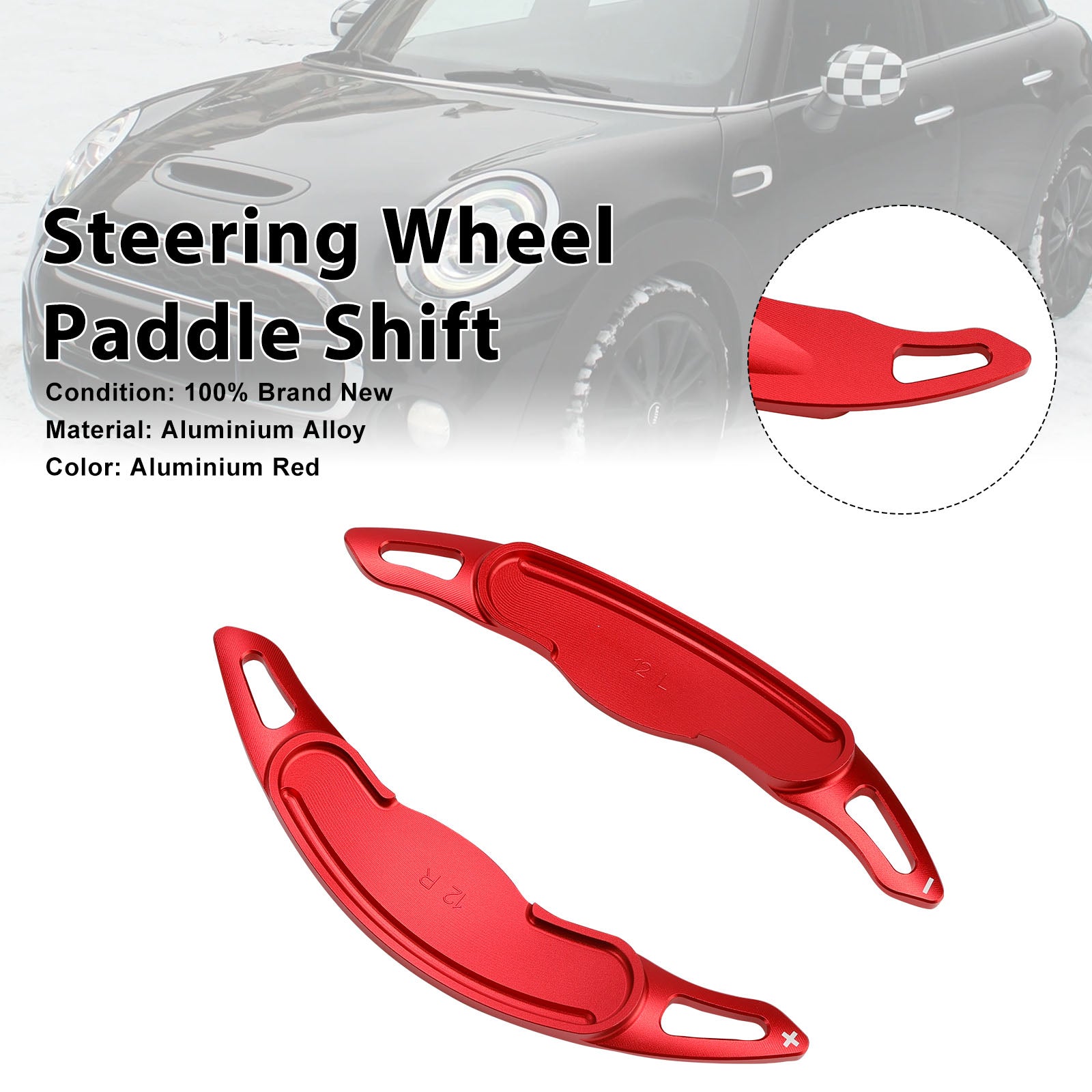 Steering Wheel Paddle Shifter For Mini F54 F55 F56 F57 Aluminium Red