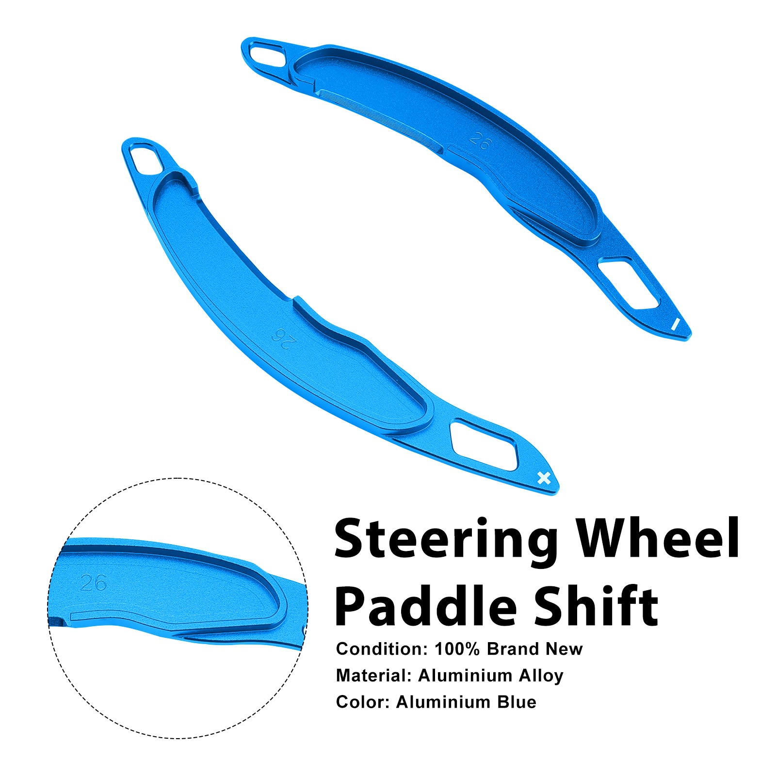 Steering Wheel Paddle Shifter For Mitsubishi ASX 2013-15 Aluminium Blue