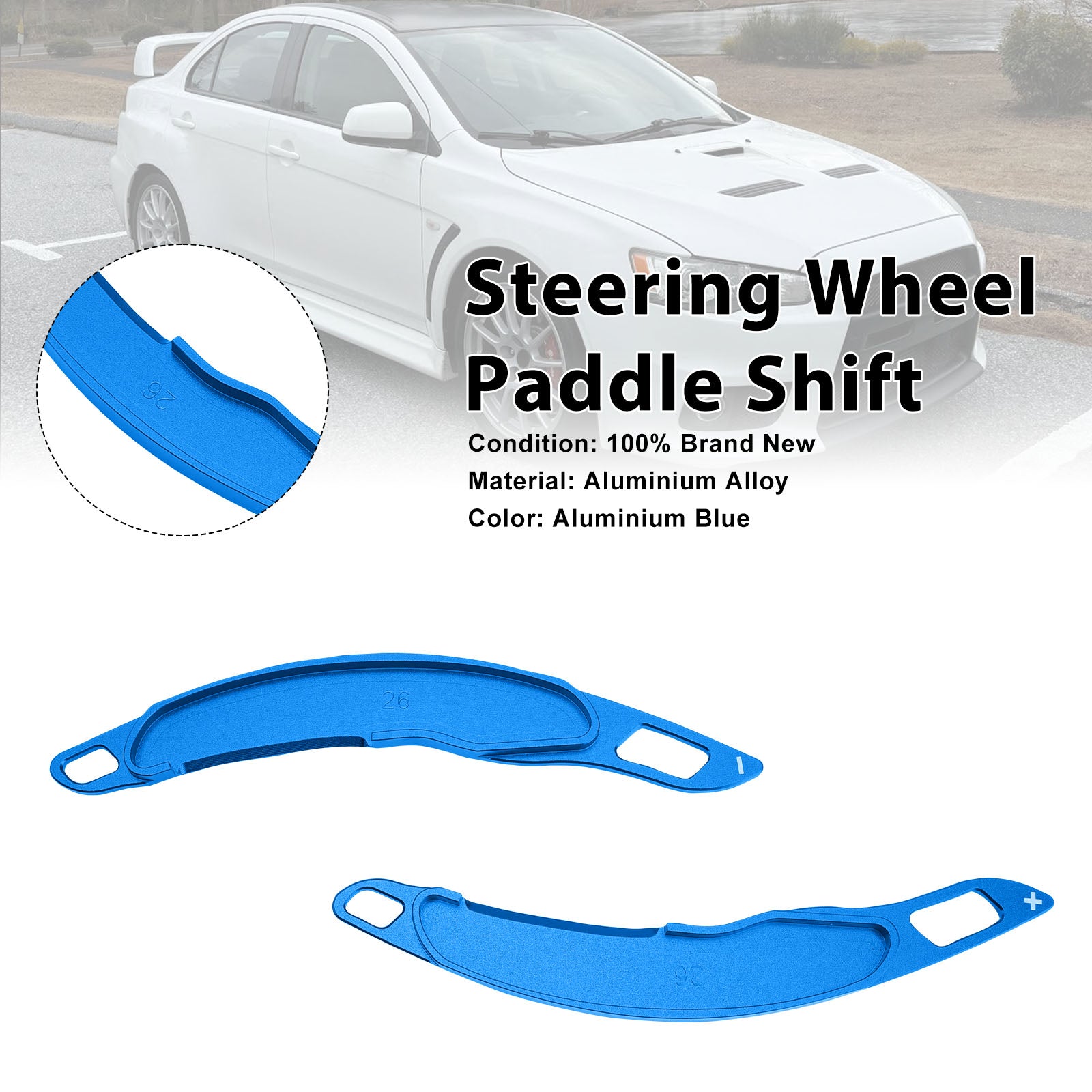 Steering Wheel Paddle Shifter For Mitsubishi ASX 2013-15 Aluminium Blue