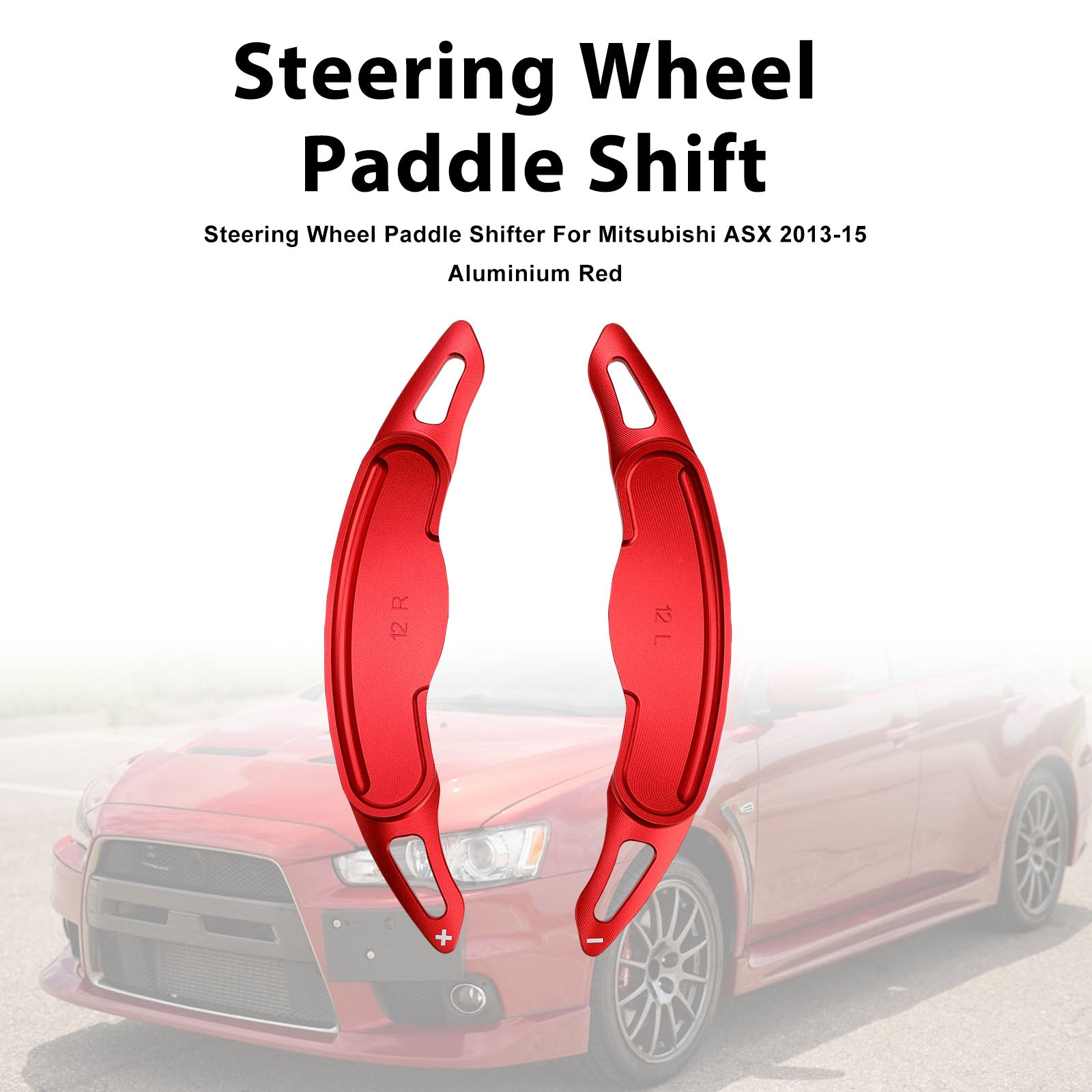 Steering Wheel Paddle Shifter For Mitsubishi ASX 2013-15 Aluminium Red