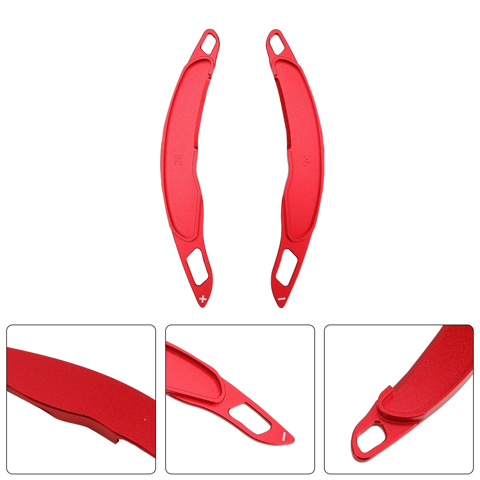 Steering Wheel Paddle Shifter For Mitsubishi ASX 2013-15 Aluminium Red