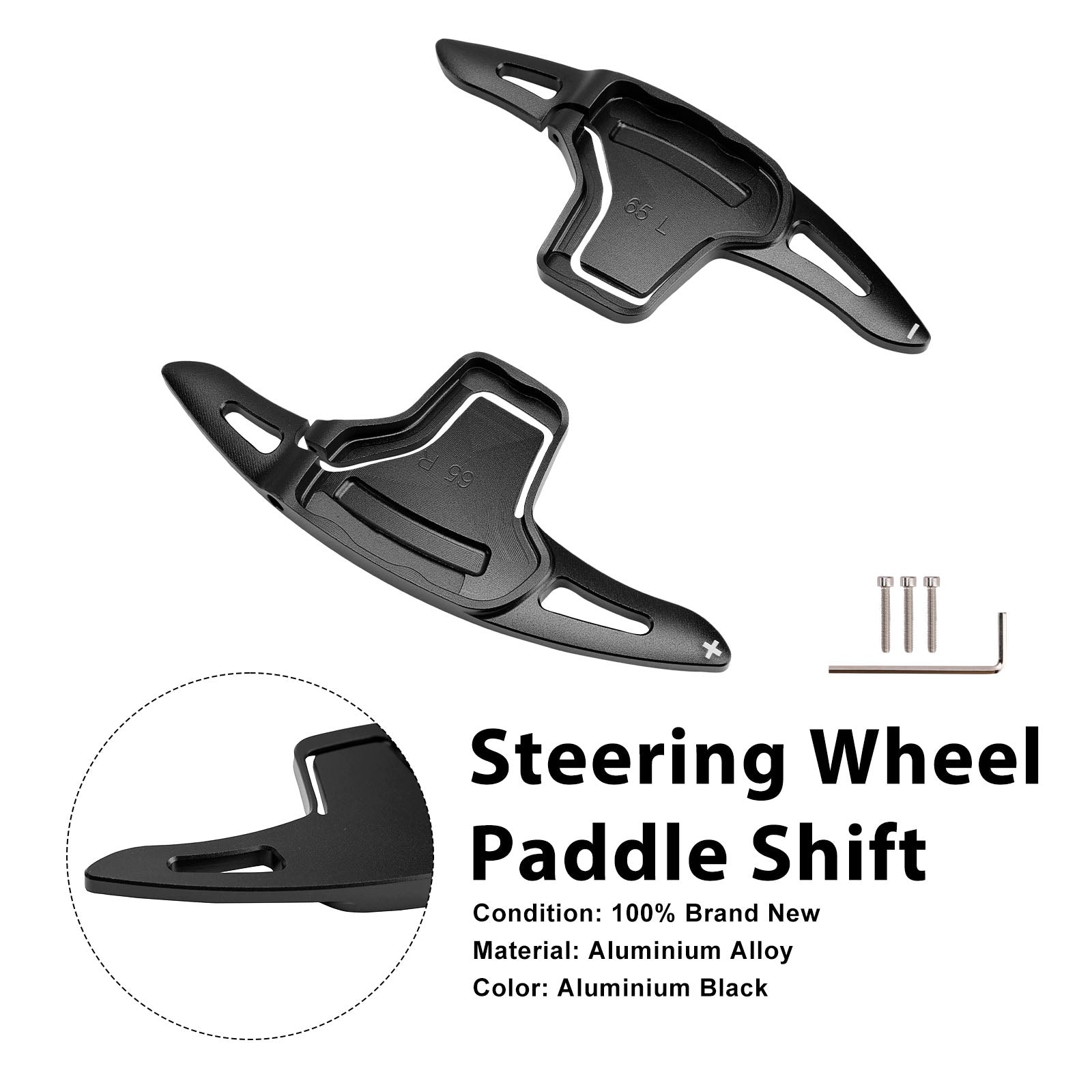 Steering Wheel Paddle Shifter For Kia K5 2016-2019 Aluminium Black