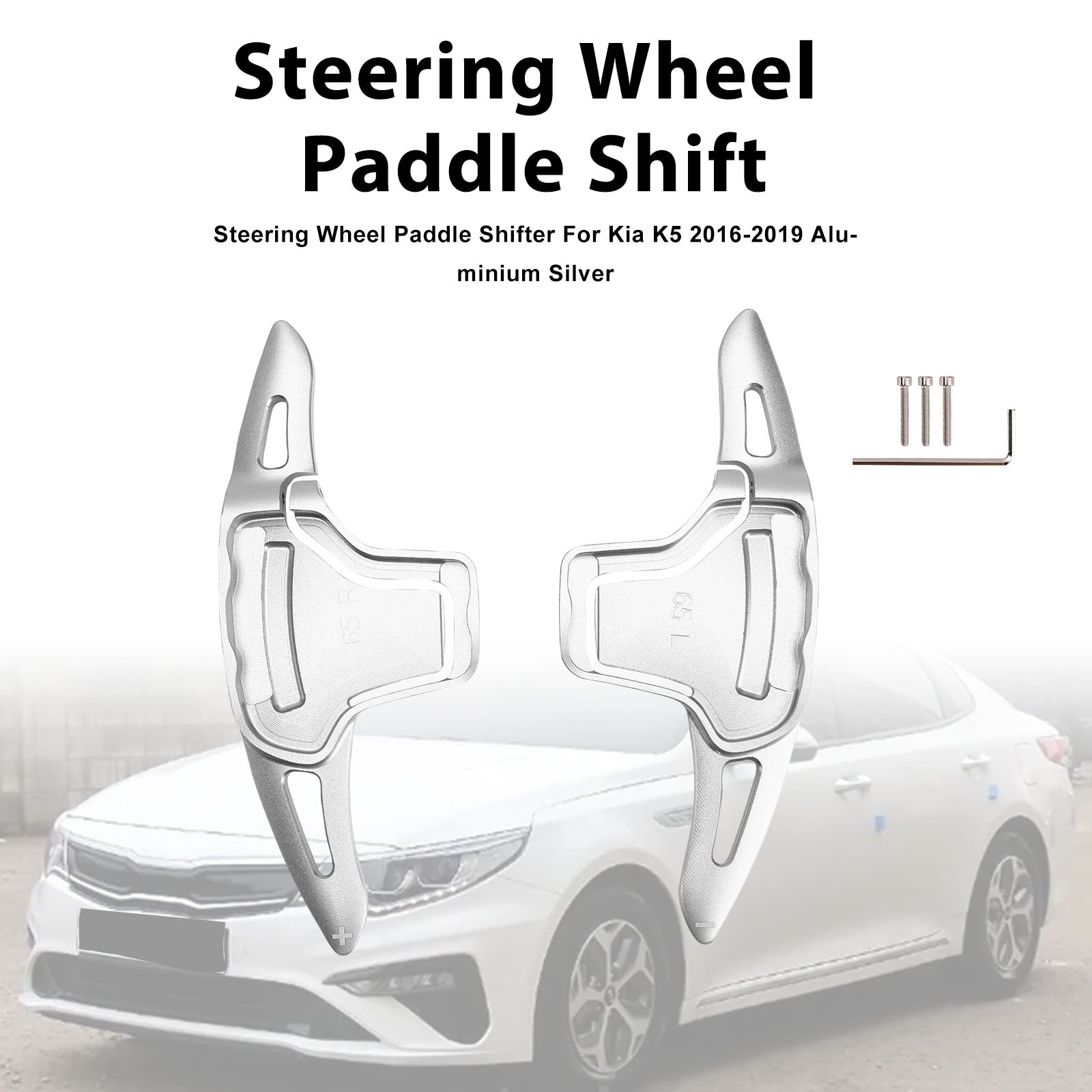 Steering Wheel Paddle Shifter For Kia K5 2016-2019 Aluminium Silver