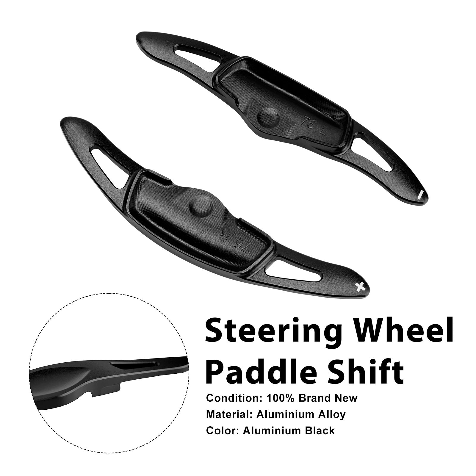Steering Wheel Paddle Shifter For Kia K9 2020-2024 Aluminium Black