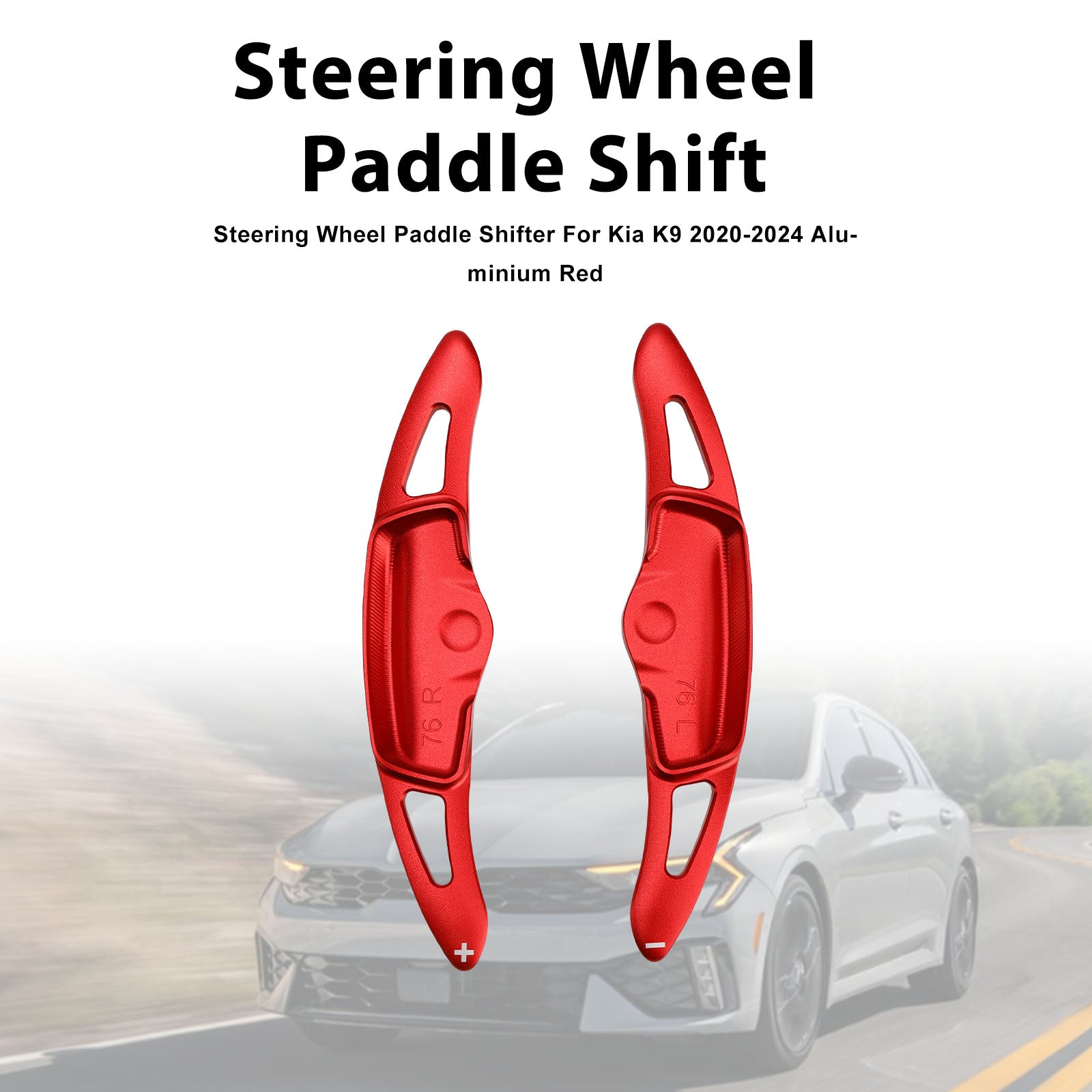 Steering Wheel Paddle Shifter For Kia K9 2020-2024 Aluminium Red