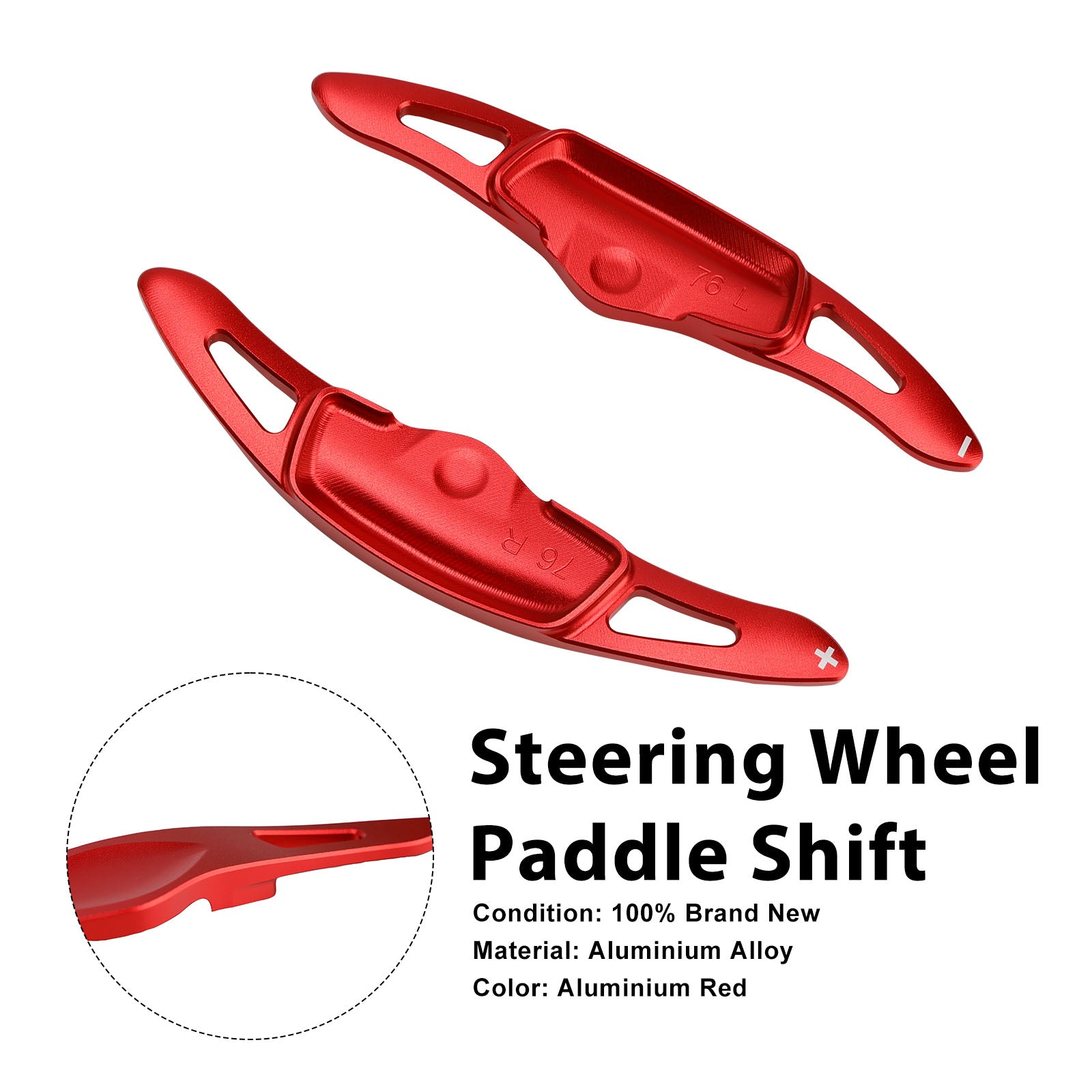 Steering Wheel Paddle Shifter For Kia K9 2020-2024 Aluminium Red