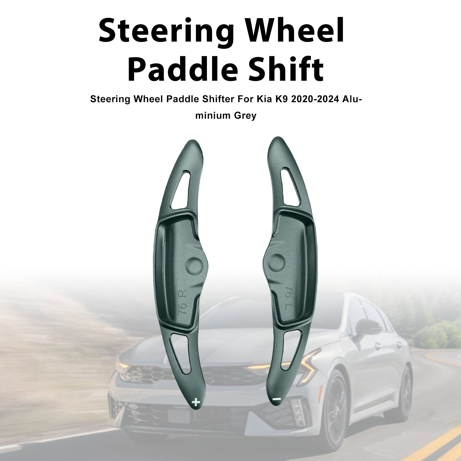 Steering Wheel Paddle Shifter For Kia K9 2020-2024 Aluminium Grey
