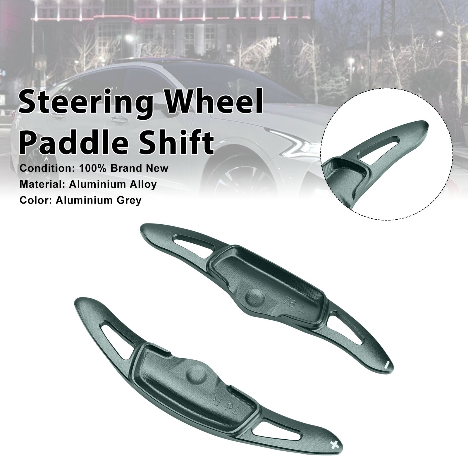 Steering Wheel Paddle Shifter For Kia K9 2020-2024 Aluminium Grey