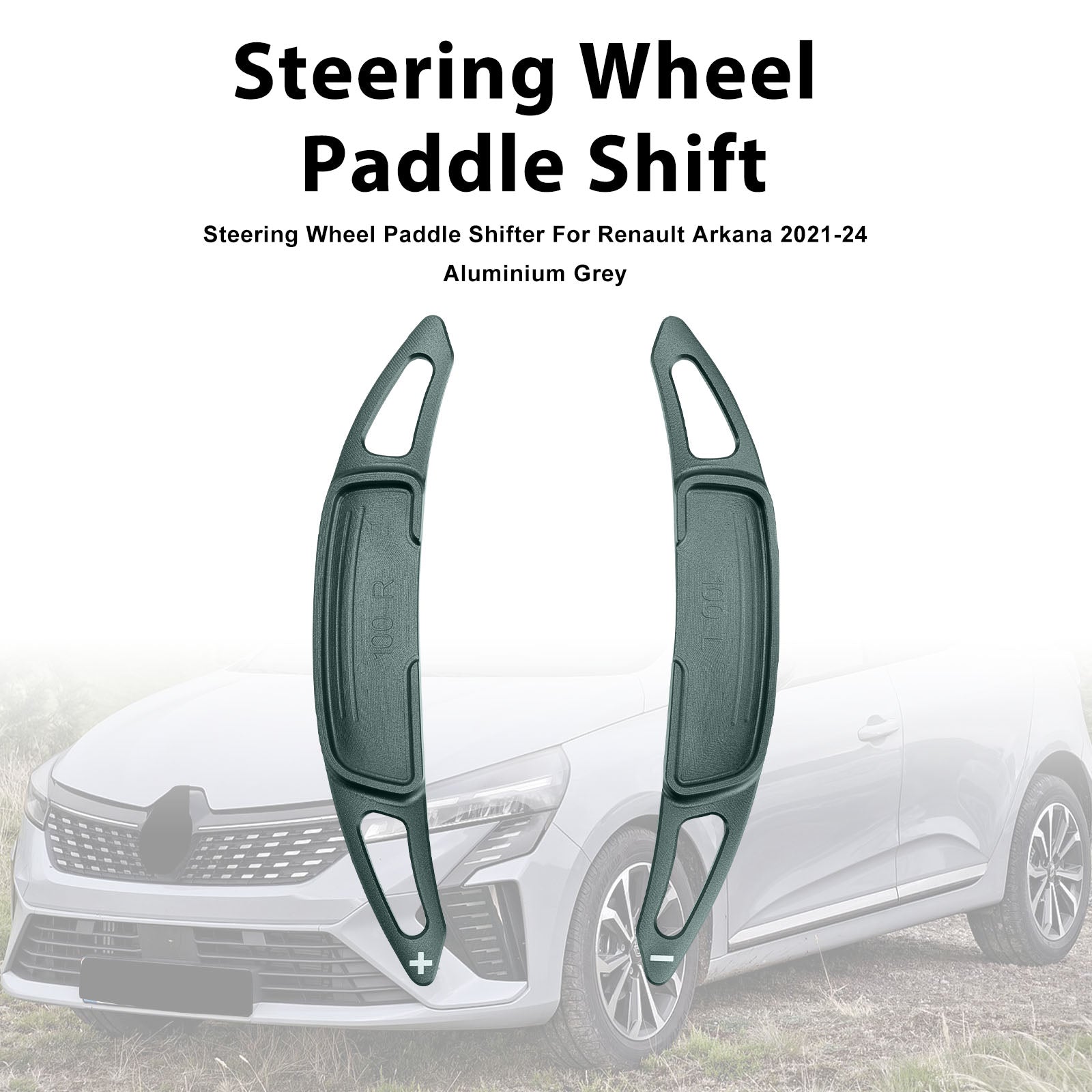 Steering Wheel Paddle Shifter For Renault Arkana 2021-24 Aluminium Grey