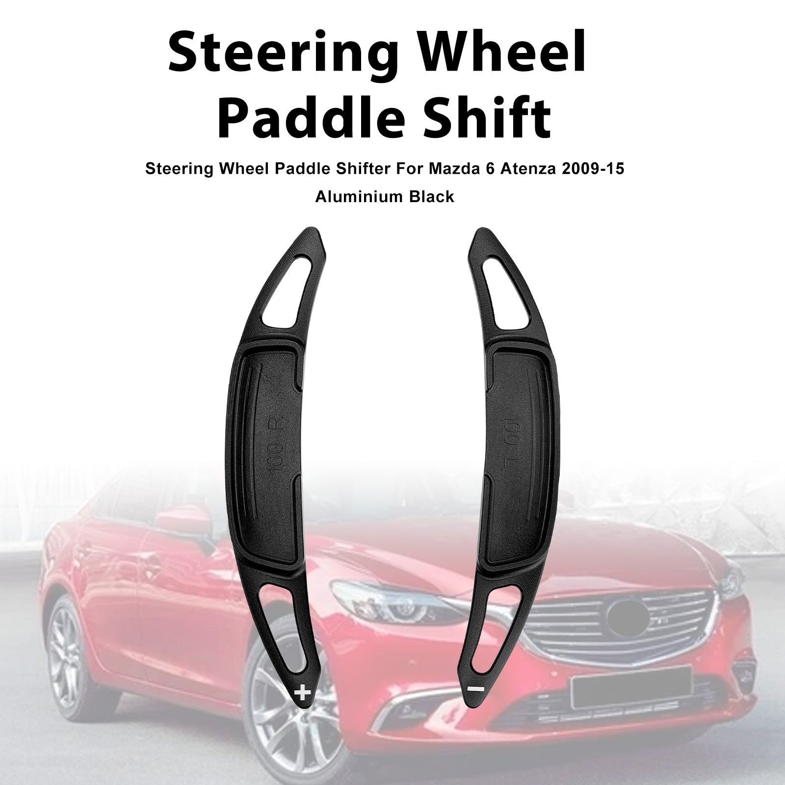 Steering Wheel Paddle Shifter For Mazda 6 Atenza 2009-15 Aluminium Black
