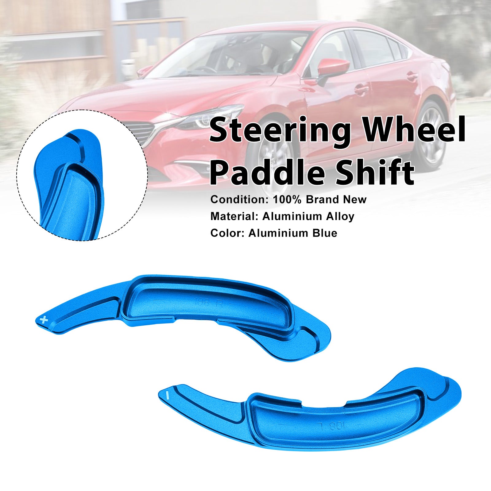 Steering Wheel Paddle Shifter For Mazda 6 Atenza 2009-15 Aluminium Blue