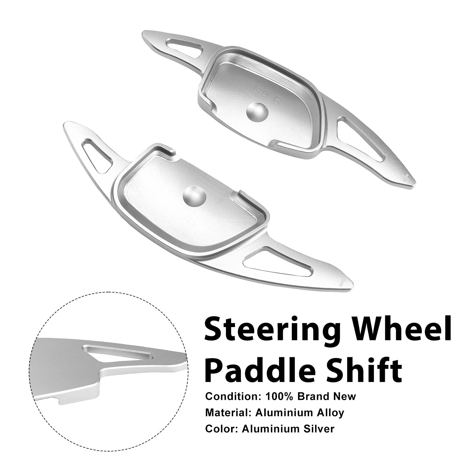 Steering Wheel Paddle Shifter For Hyundai Ioniq 5 2021-23 Aluminium Silver