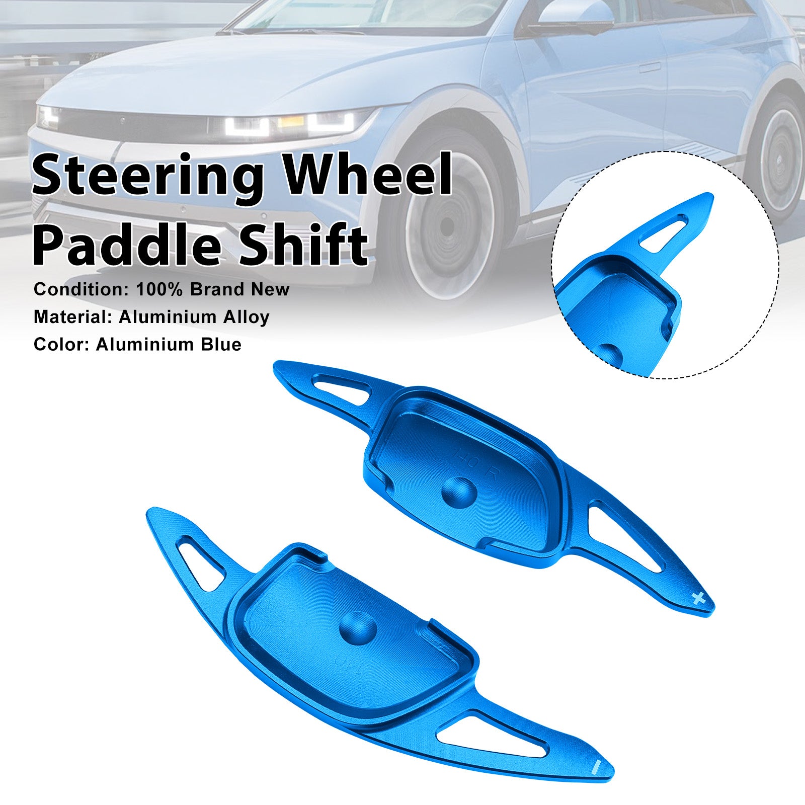 Steering Wheel Paddle Shifter For Hyundai Ioniq 5 2021-23 Aluminium Blue