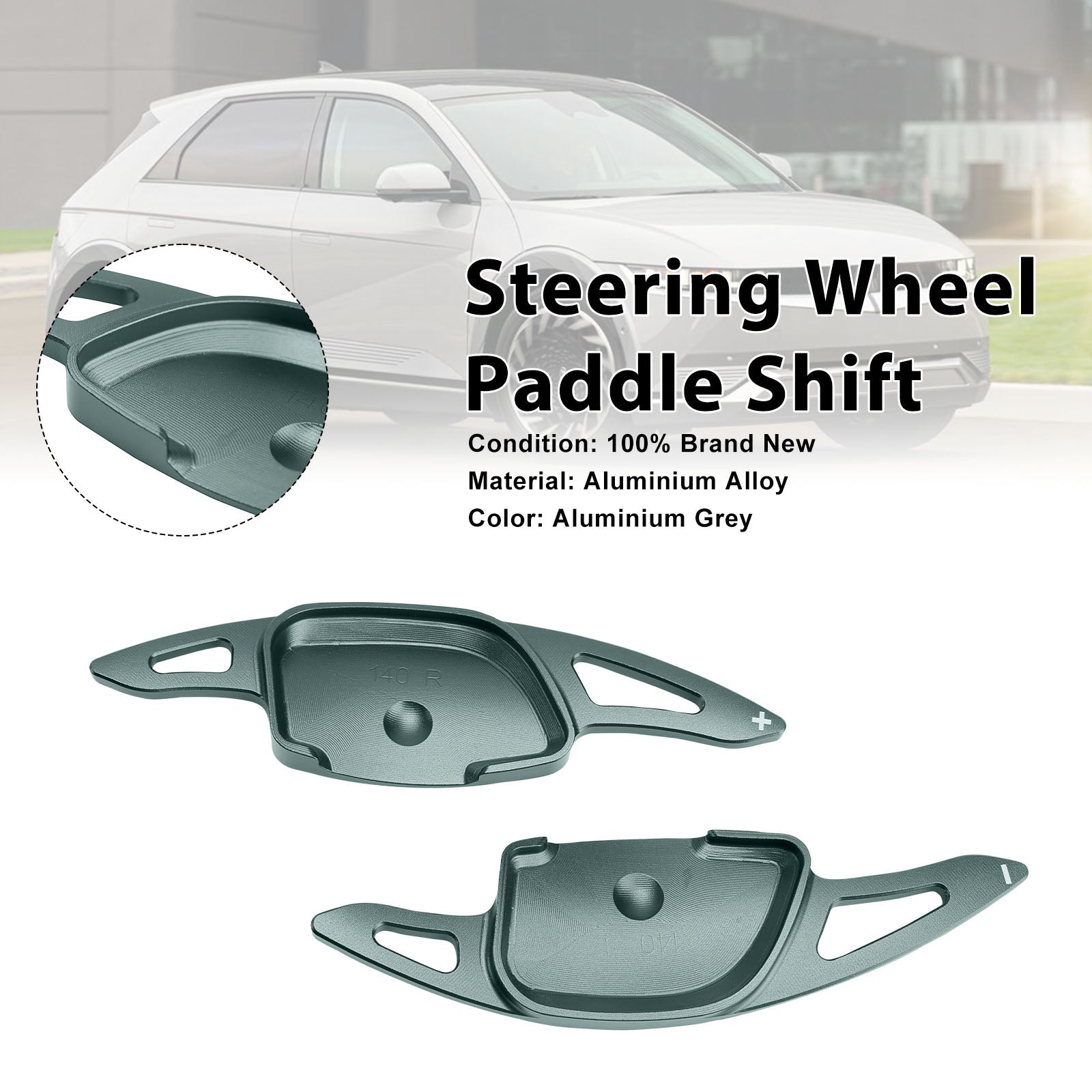 Steering Wheel Paddle Shifter For Hyundai Ioniq 5 2021-23 Aluminium Grey