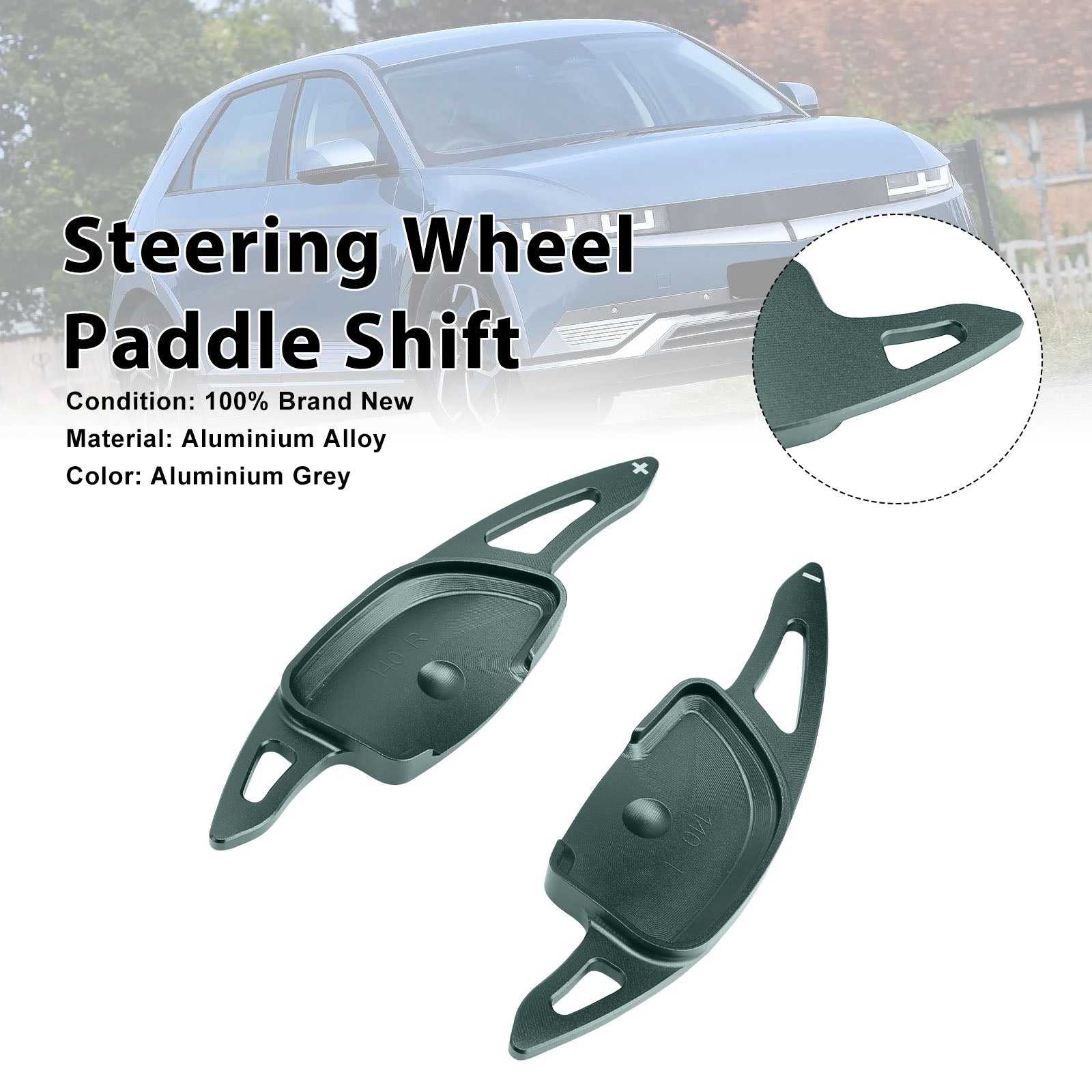 Steering Wheel Paddle Shifter For Hyundai Ioniq 5 2021-23 Aluminium Grey