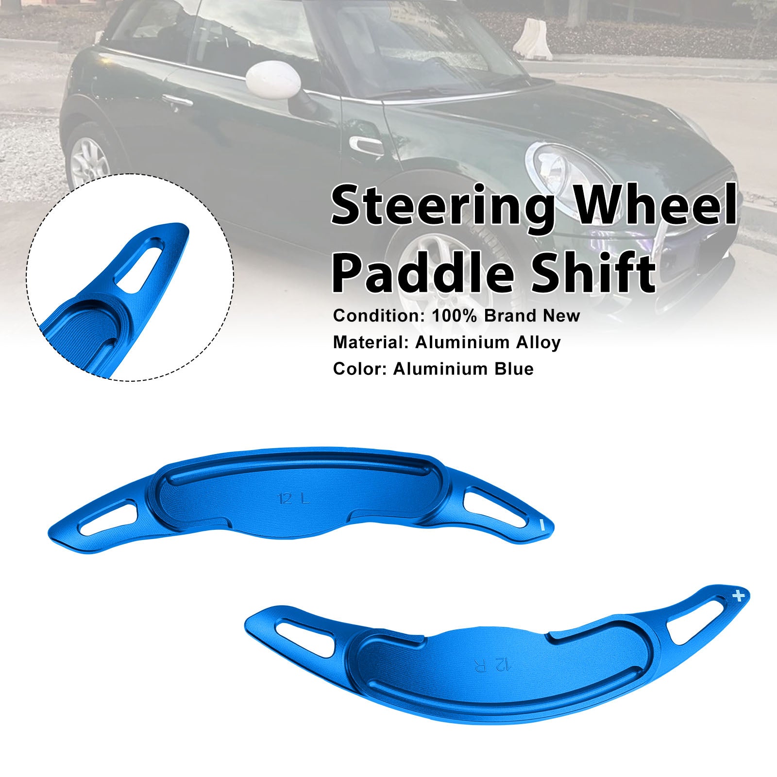 Steering Wheel Paddle Shifter For Mini F54 F55 F56 F57 Aluminium Blue