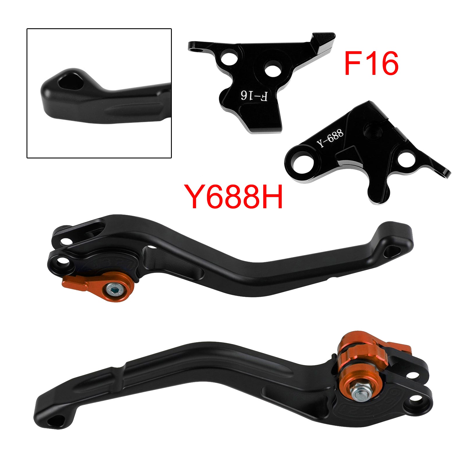 NEW Short Clutch Brake Lever fit for Yamaha FZ6 FAZER XSR 700 900 ABS Orange