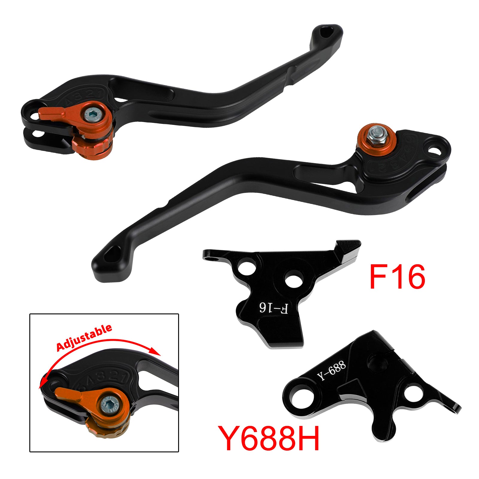 NEW Short Clutch Brake Lever fit for Yamaha FZ6 FAZER XSR 700 900 ABS Orange