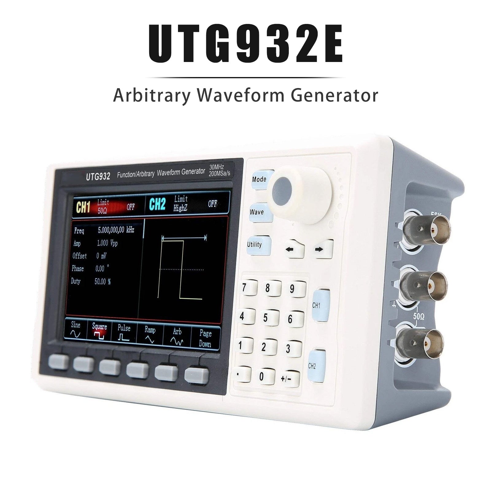 UTG932E Arbitrary Waveform Generator Function Generator Kit 30Mhz 200MSa/s