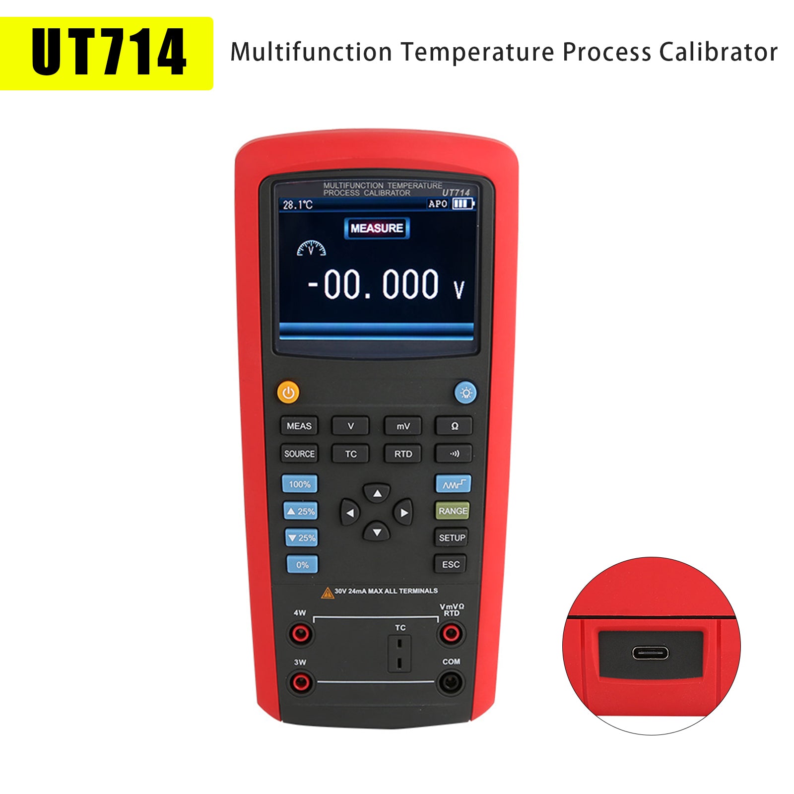 UT714 Multifunction Tester Temperature Process Calibrator Thermocouple