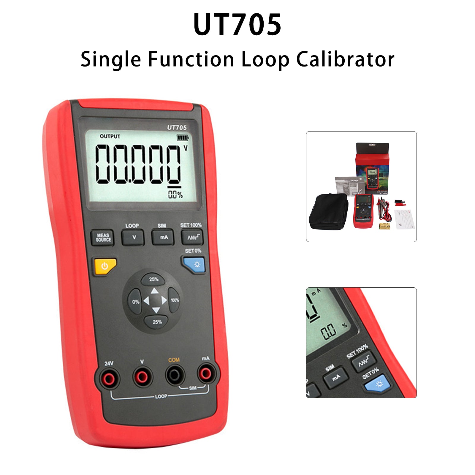 UT705 Single Function Loop Calibrator LCD Backlight DC Voltage/Current 24V