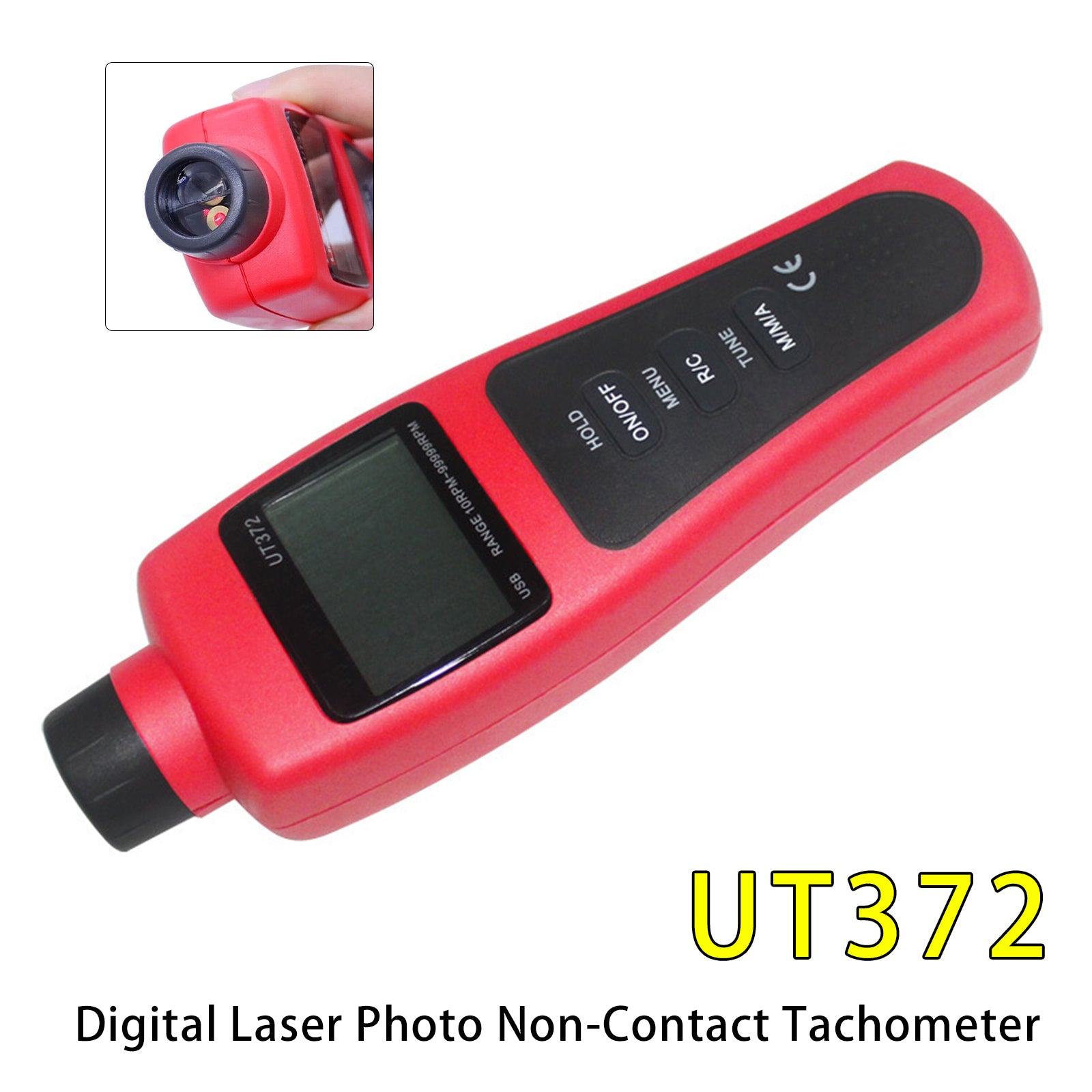 UT372 Digital Laser Photo Non-Contact Tachometer Wide Range USB Interface