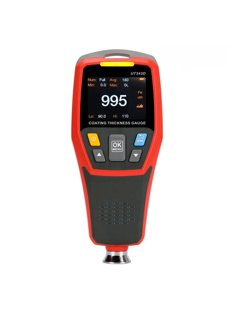 UT343D Digital Paint Coating Thickness Gauge Range 0 to 1250um F/N Probe
