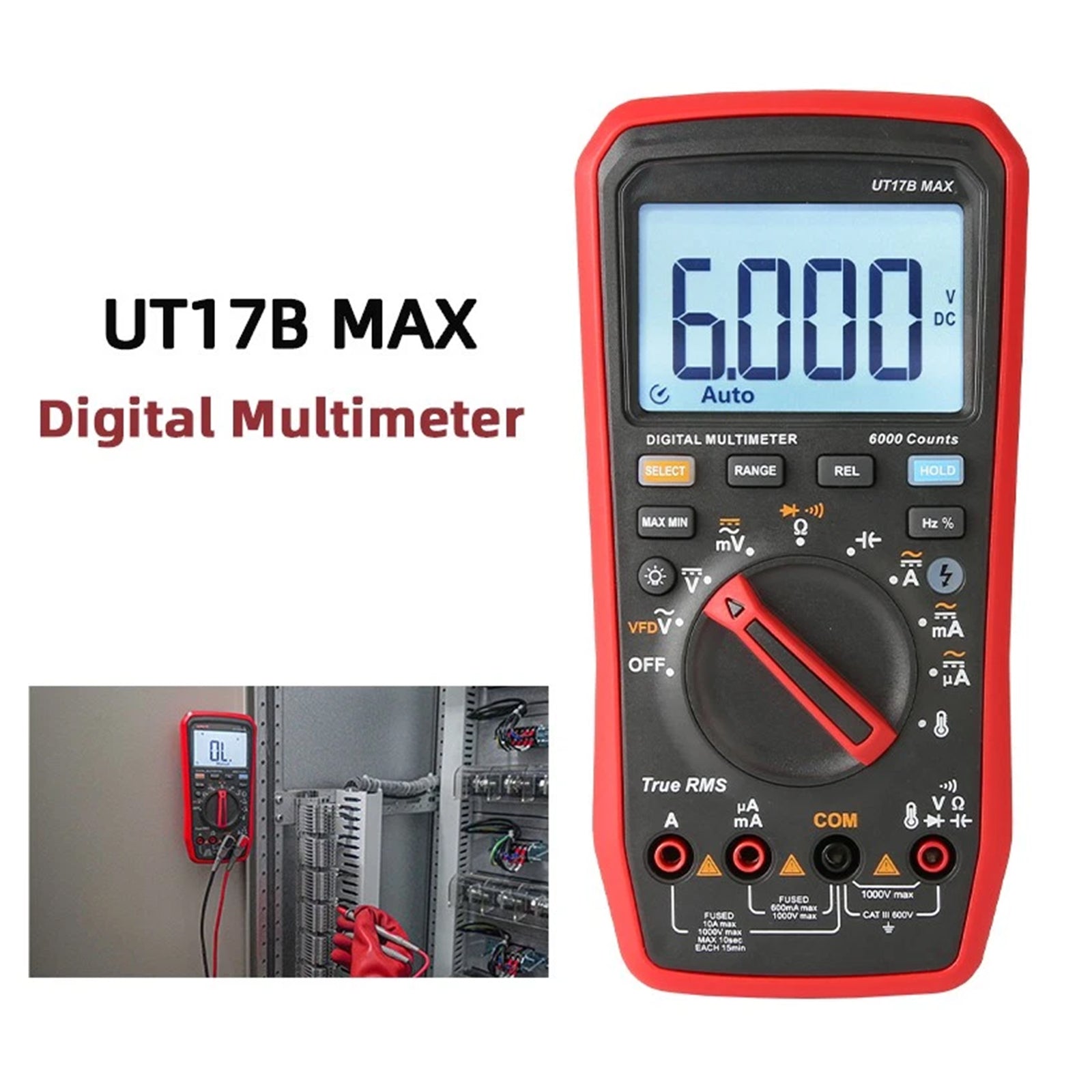 UT17B MAX Digital Multimeter DC/AC Function SwitchingC/V/I/R Measurement?