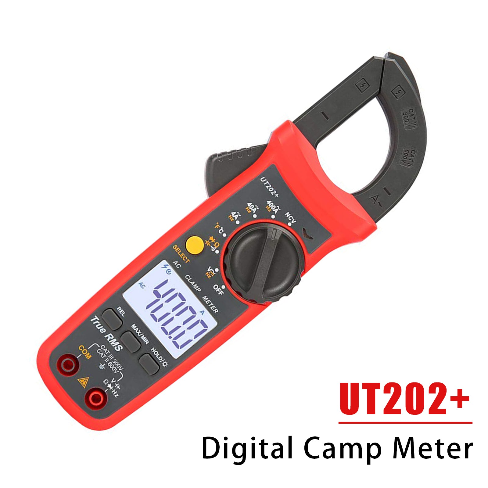 UT202+ Handheld True RMS Digital Clamp Meter Multimeter AC DC Volt NCV