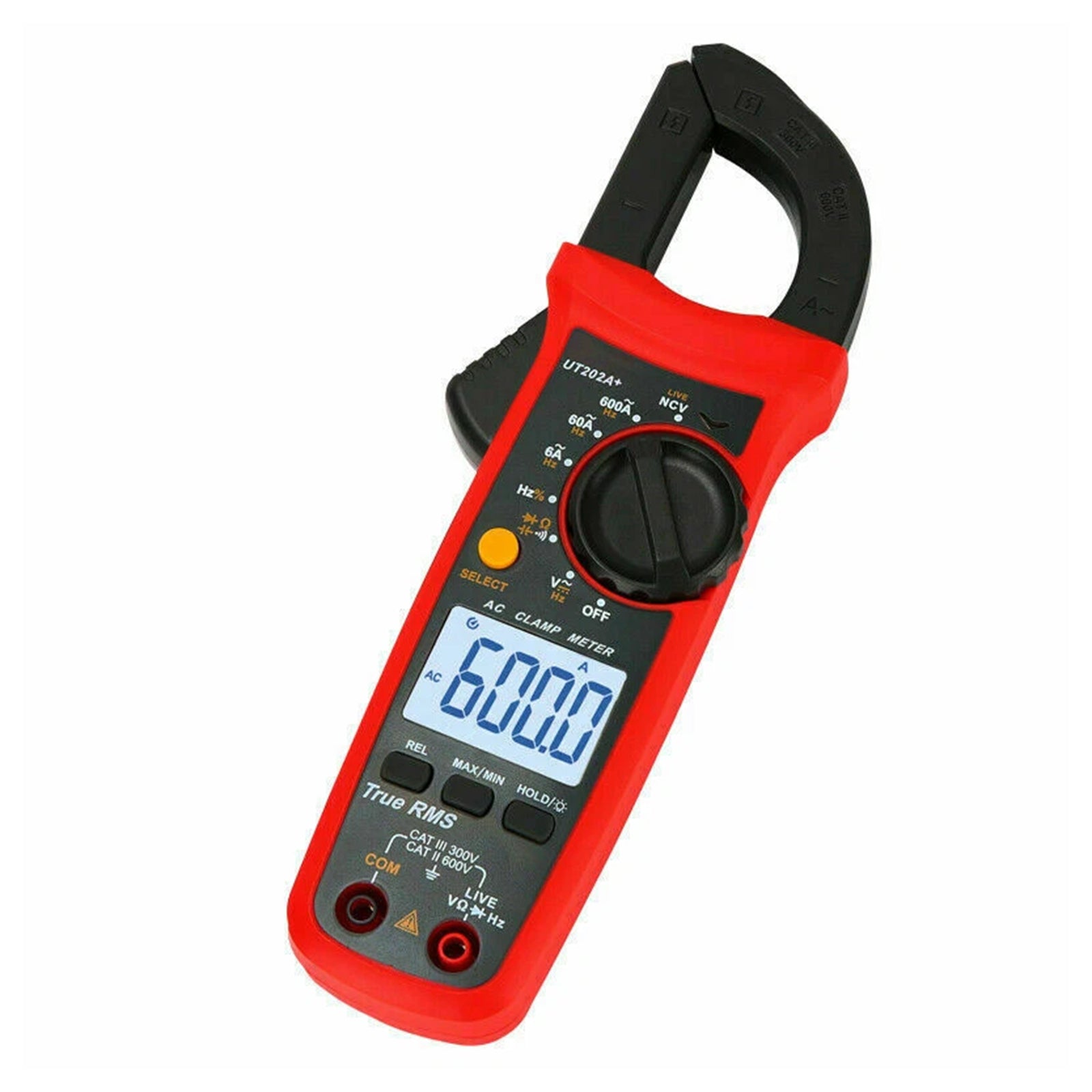 UT202A+ Digital Clamp Meter Multimeter Voltage 600A AC Current Resistance